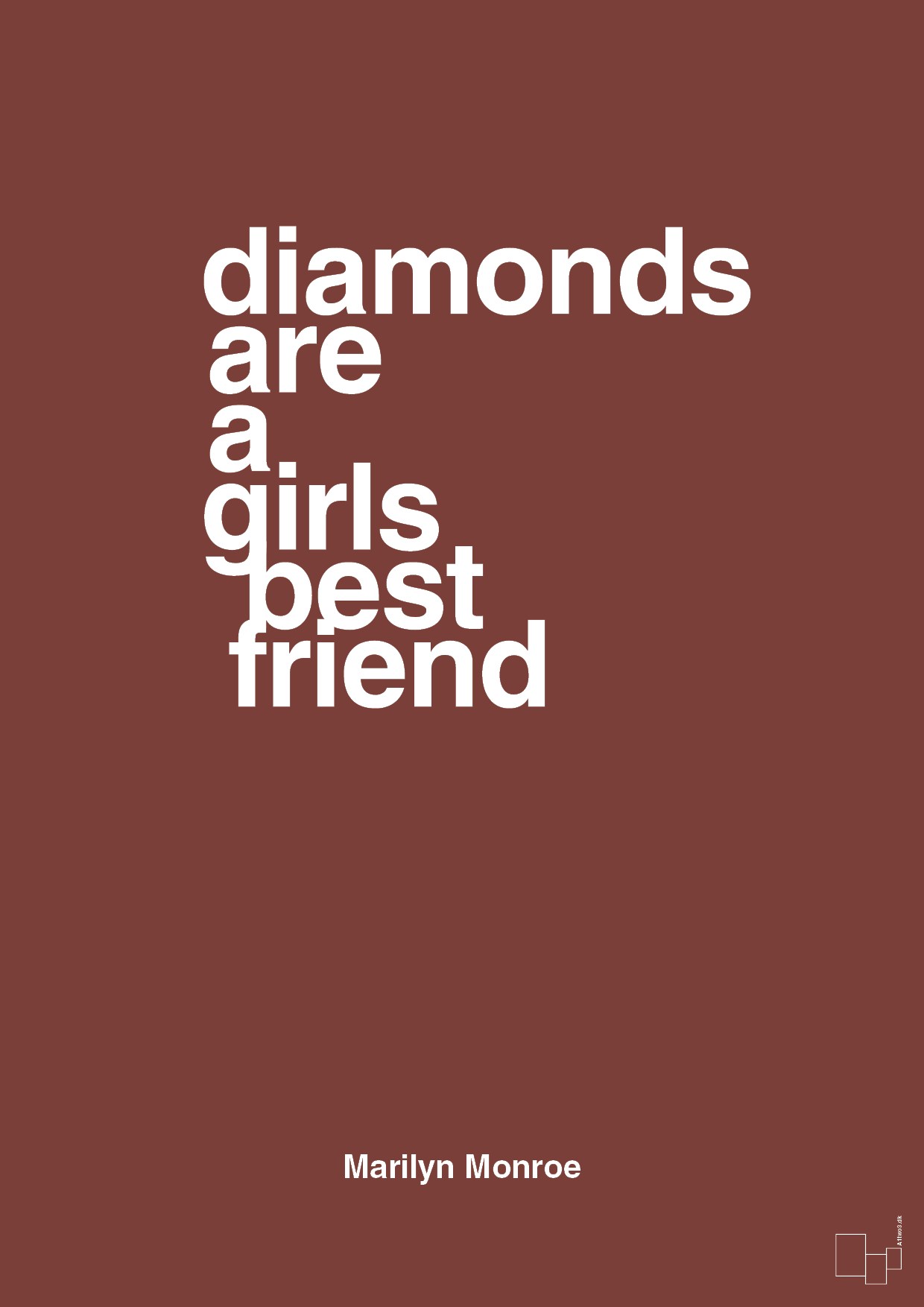 diamonds are a girls best friend - Plakat med Citater i Red Pepper