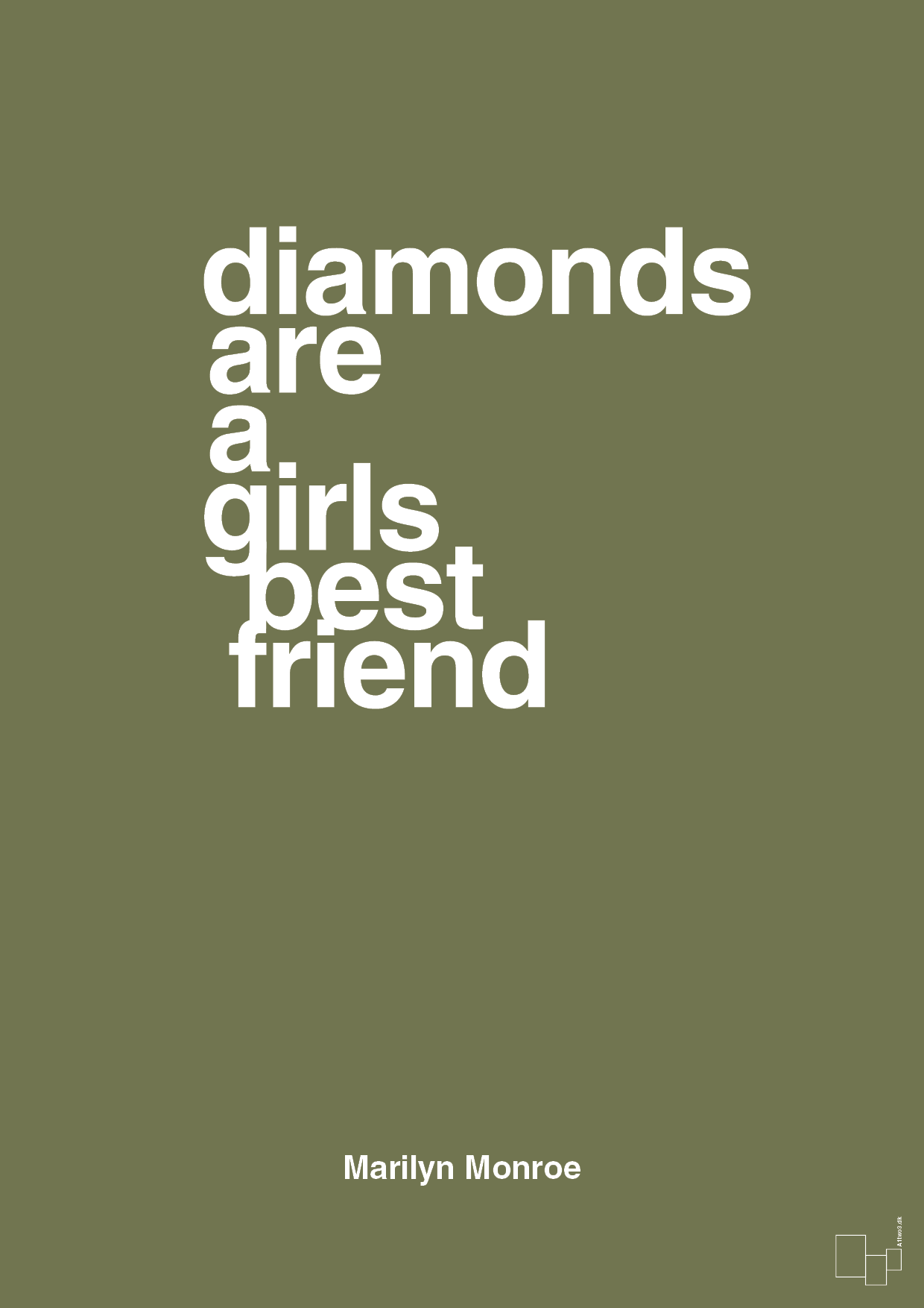diamonds are a girls best friend - Plakat med Citater i Secret Meadow