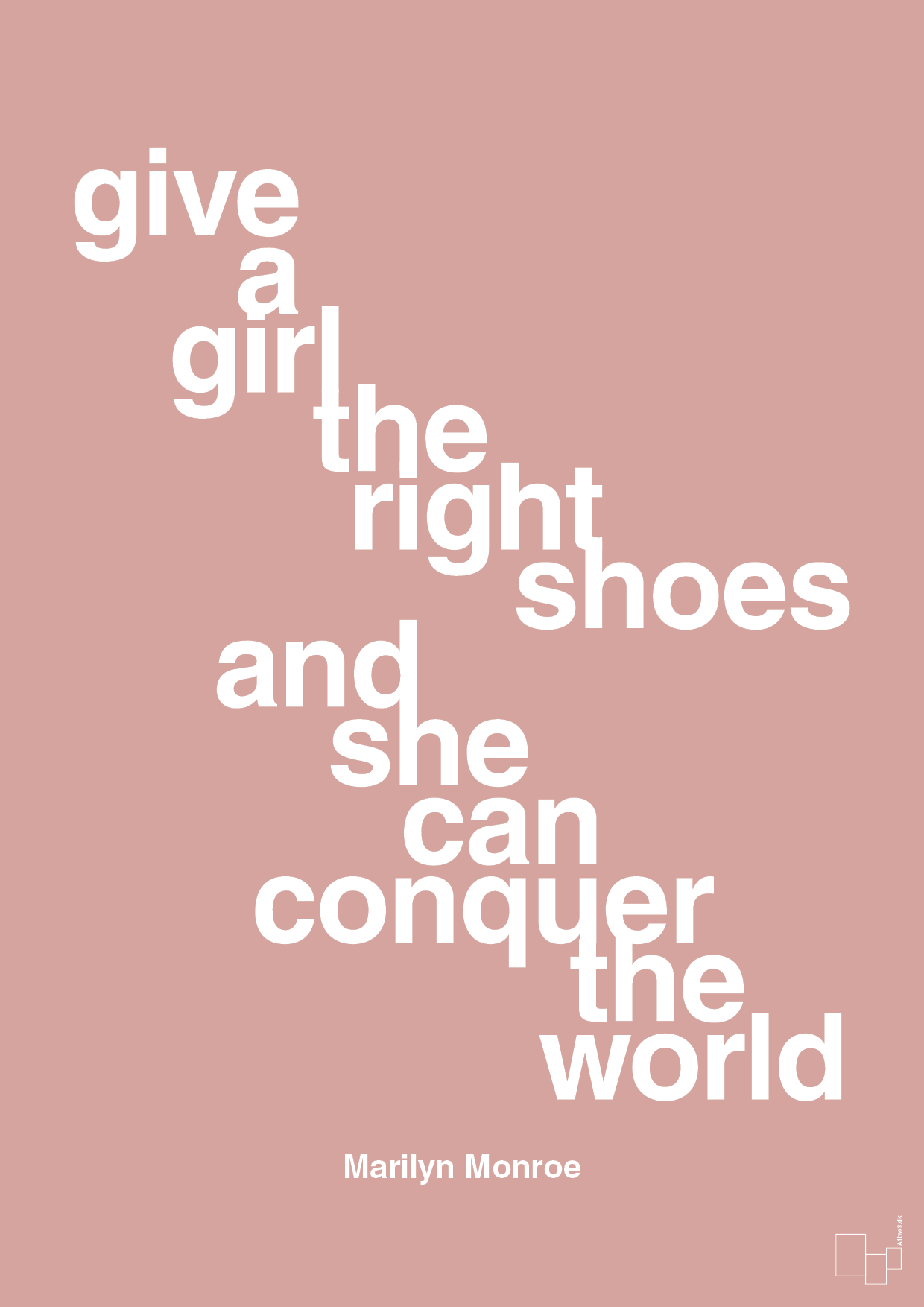 give a girl the right shoes and she can conquer the world - Plakat med Citater i Bubble Shell