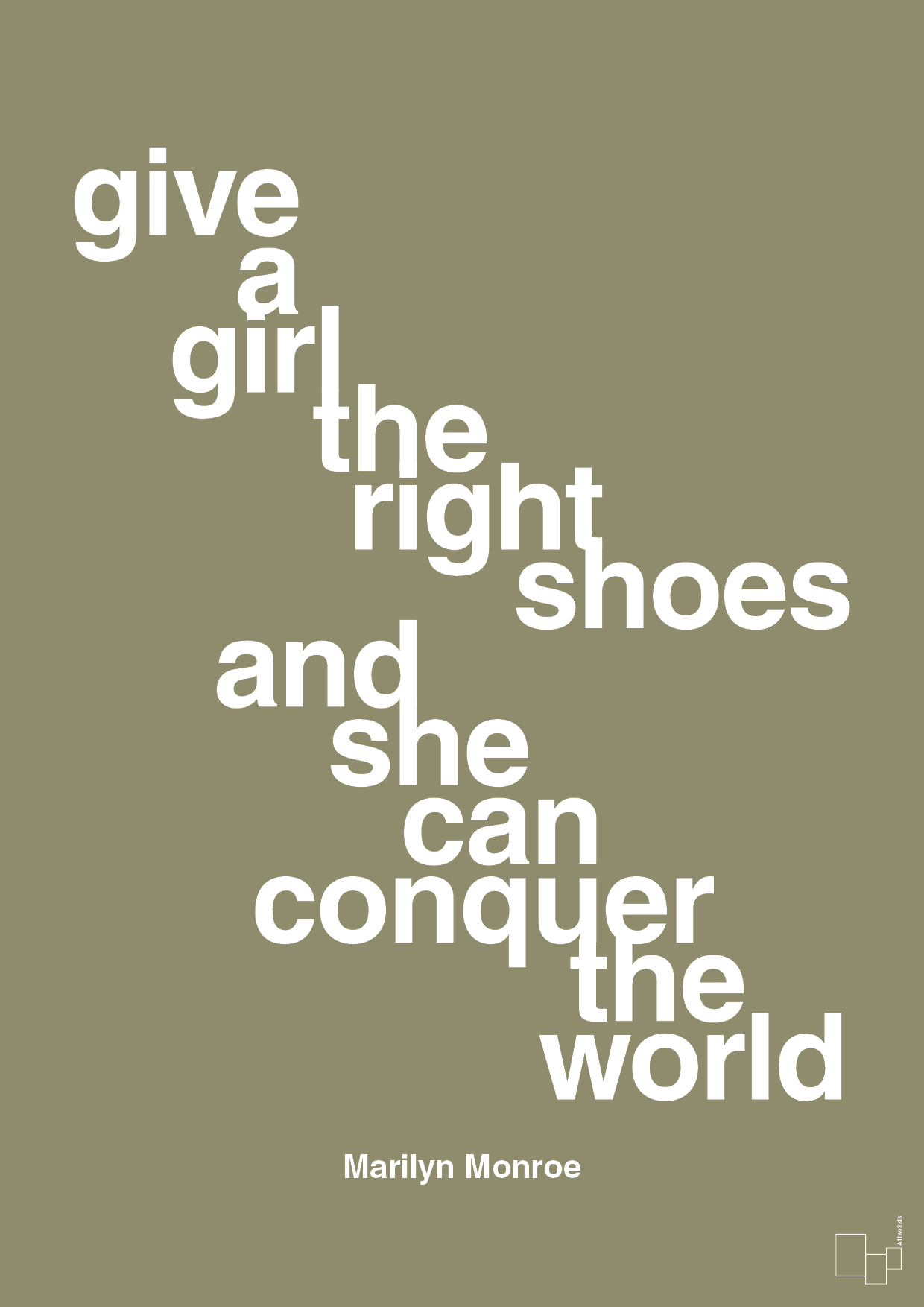 give a girl the right shoes and she can conquer the world - Plakat med Citater i Misty Forrest