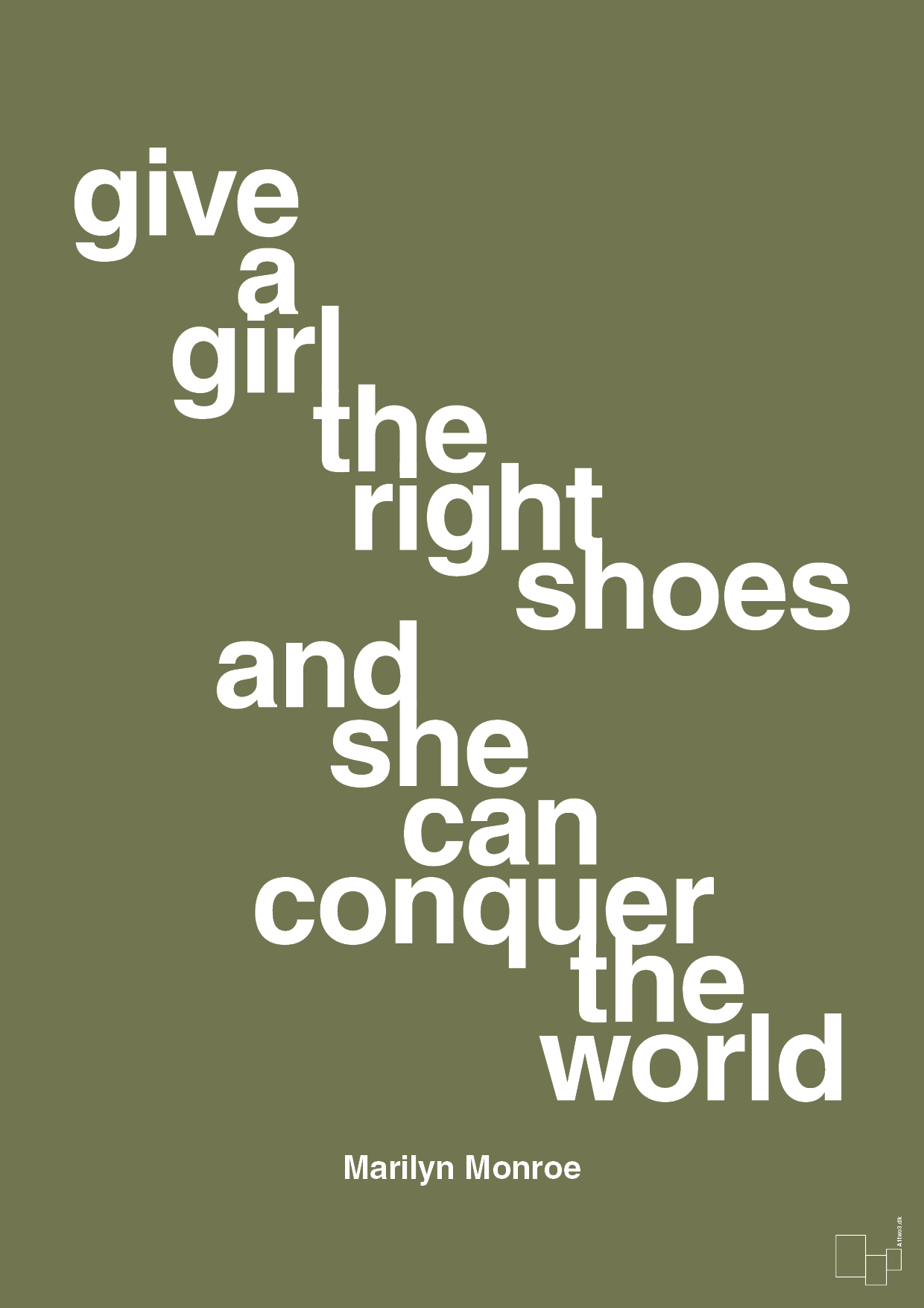 give a girl the right shoes and she can conquer the world - Plakat med Citater i Secret Meadow