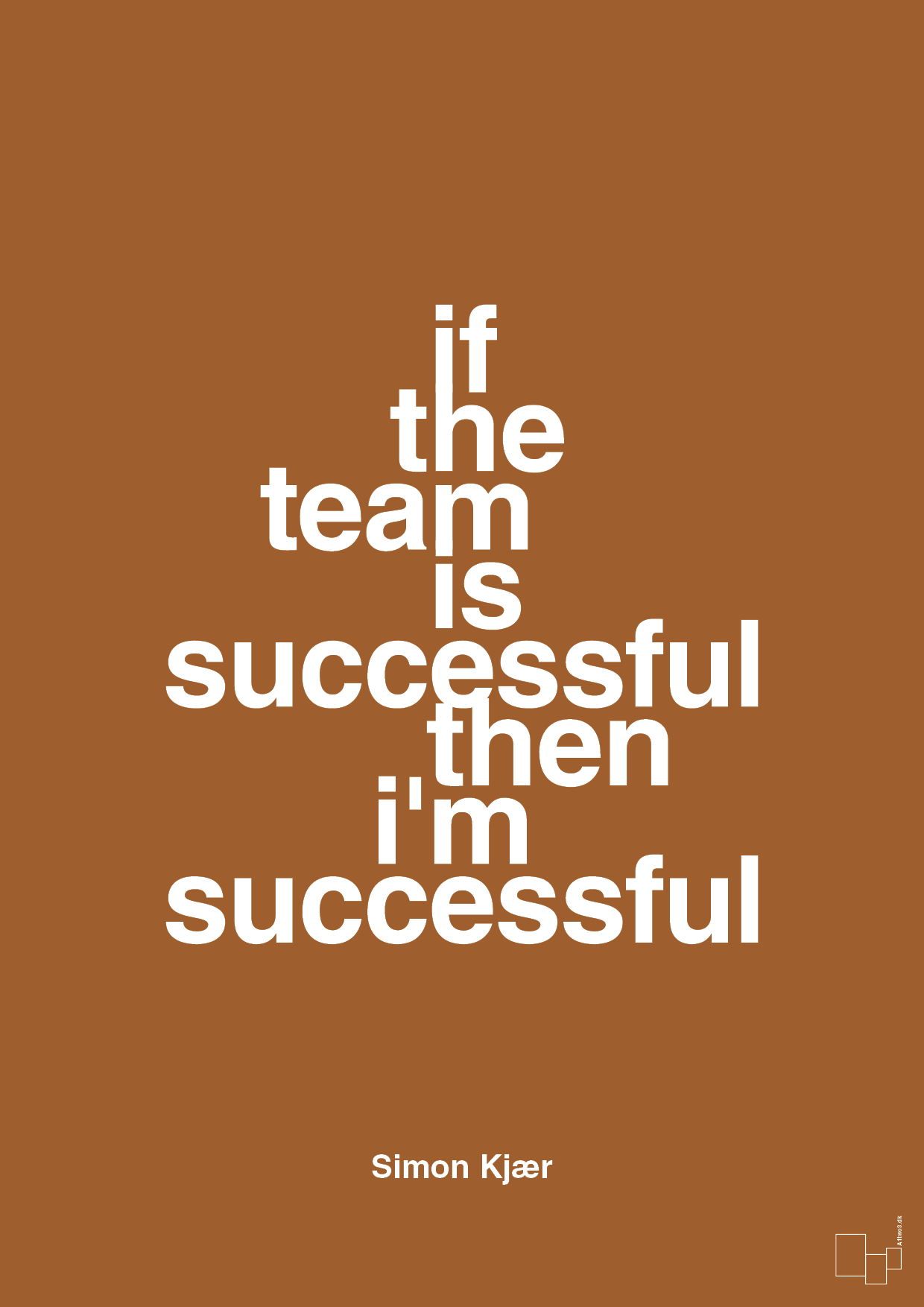 if the team is successful then i'm successful - Plakat med Citater i Cognac