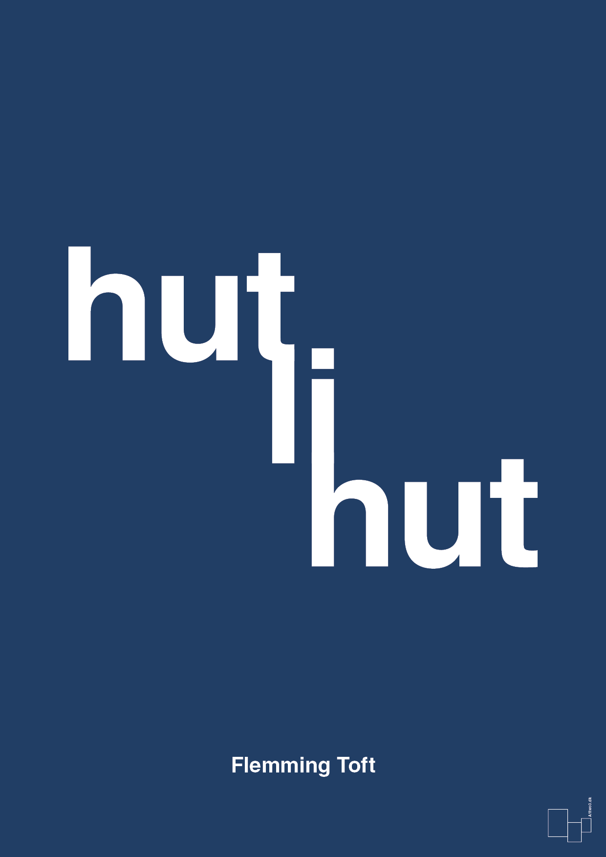 hutlihut - Plakat med Citater i Lapis Blue