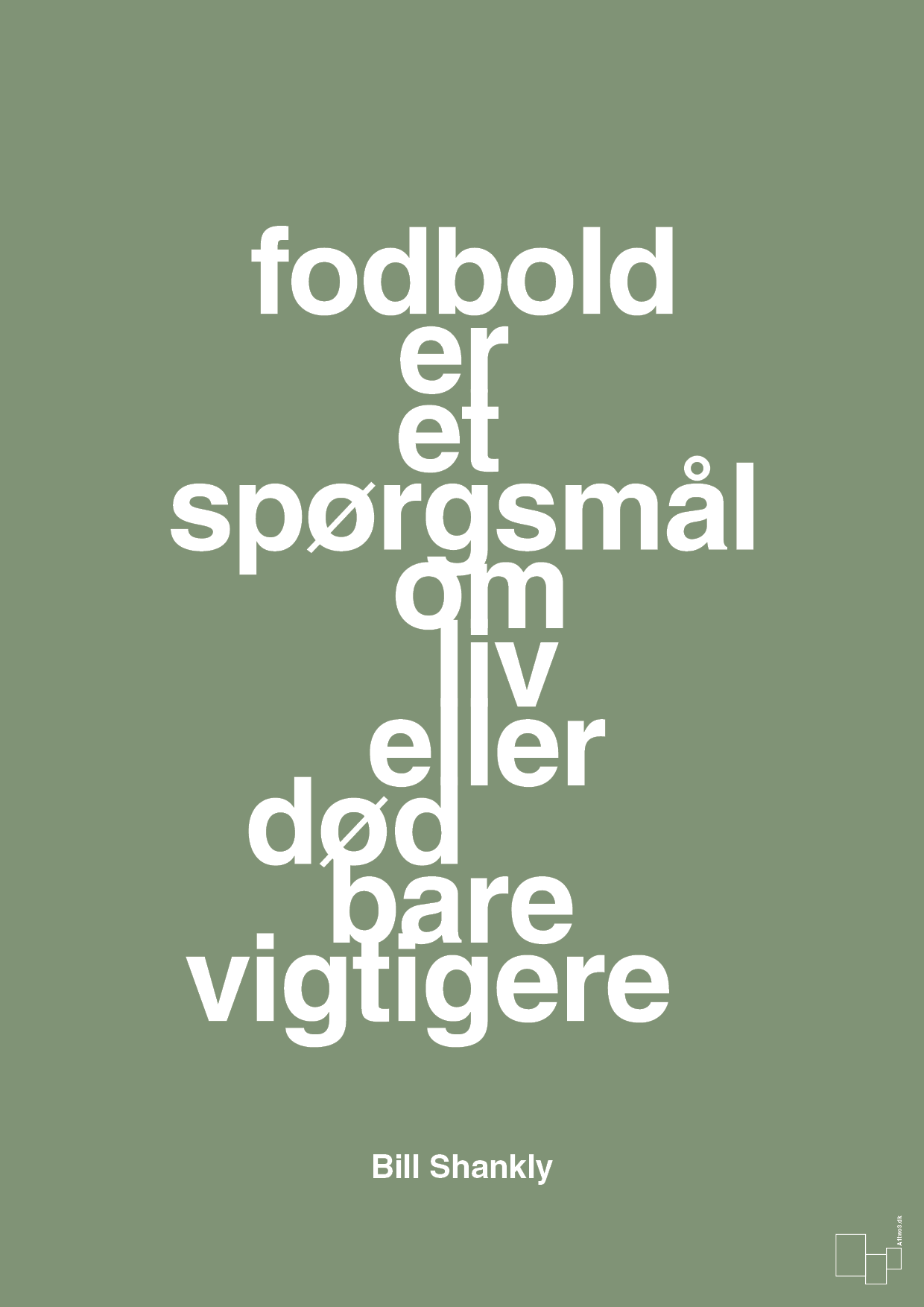 fodbold er et spørgsmål om liv eller død bare vigtigere - Plakat med Citater i Jade
