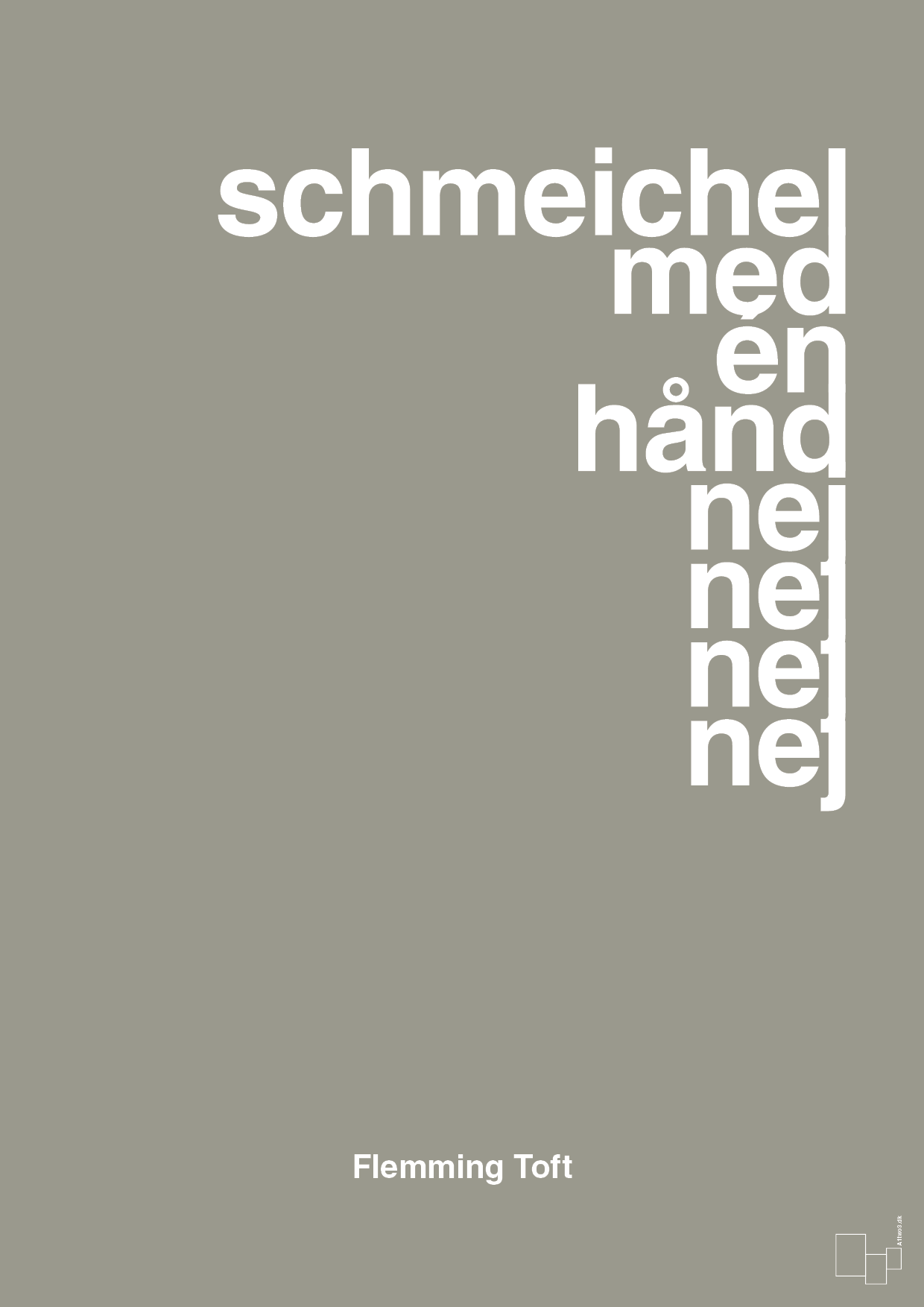 schmeichel med én hånd nej nej nej nej - Plakat med Citater i Battleship Gray