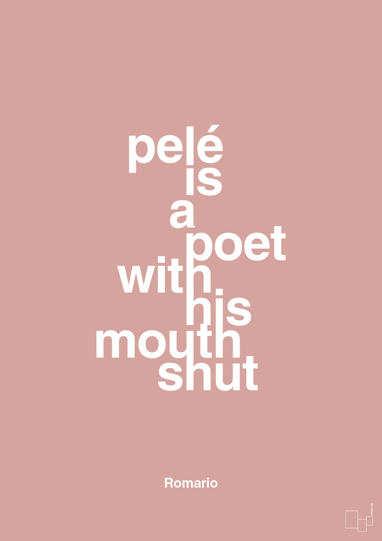 pelé is a poet with his mouth shut - Plakat med Citater i Bubble Shell