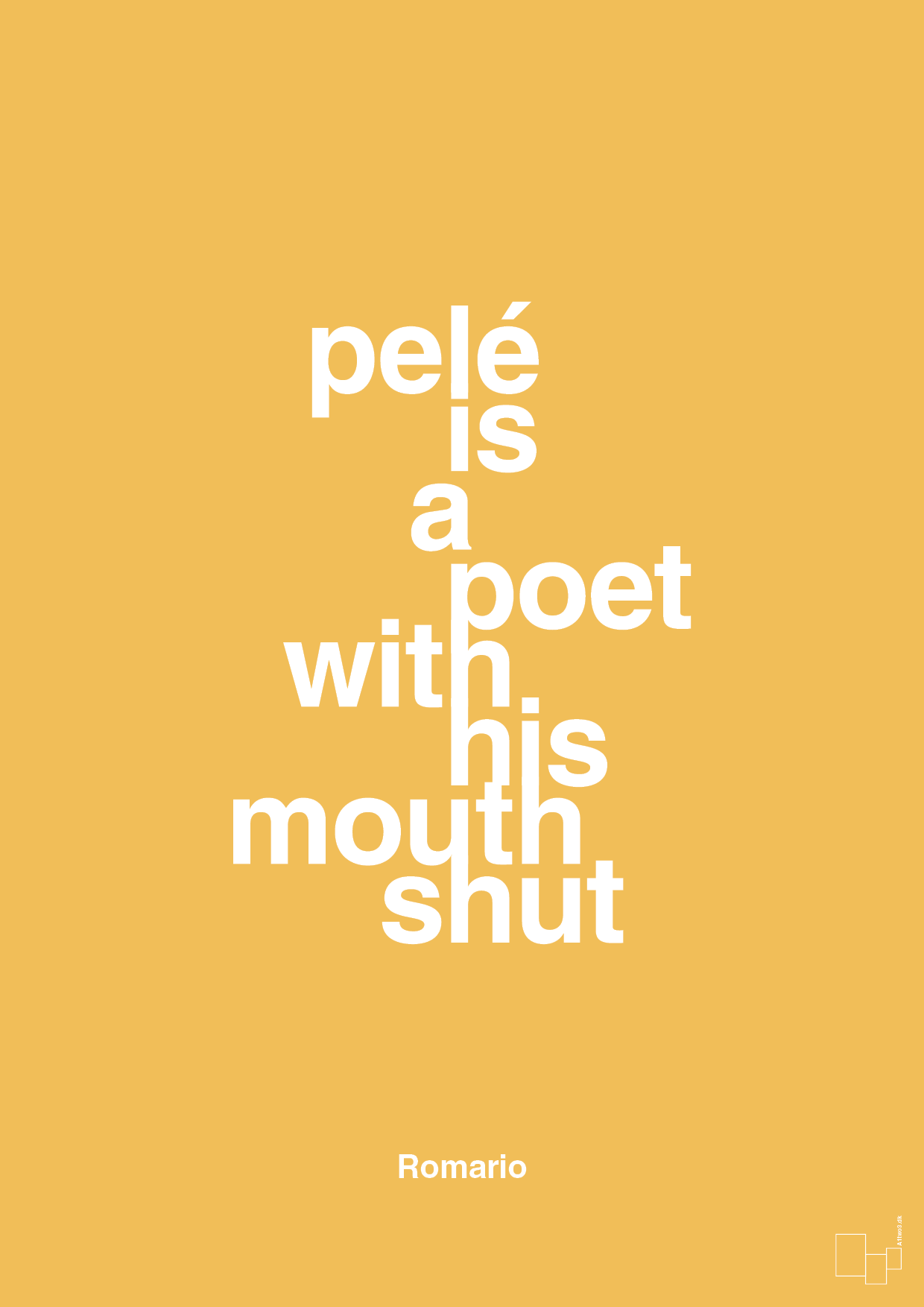 pelé is a poet with his mouth shut - Plakat med Citater i Honeycomb