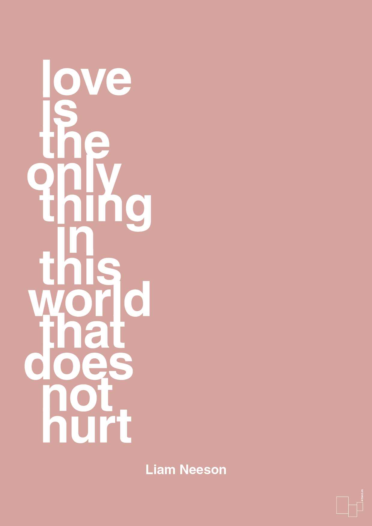 love is the only thing in this world that does not hurt - Plakat med Citater i Bubble Shell