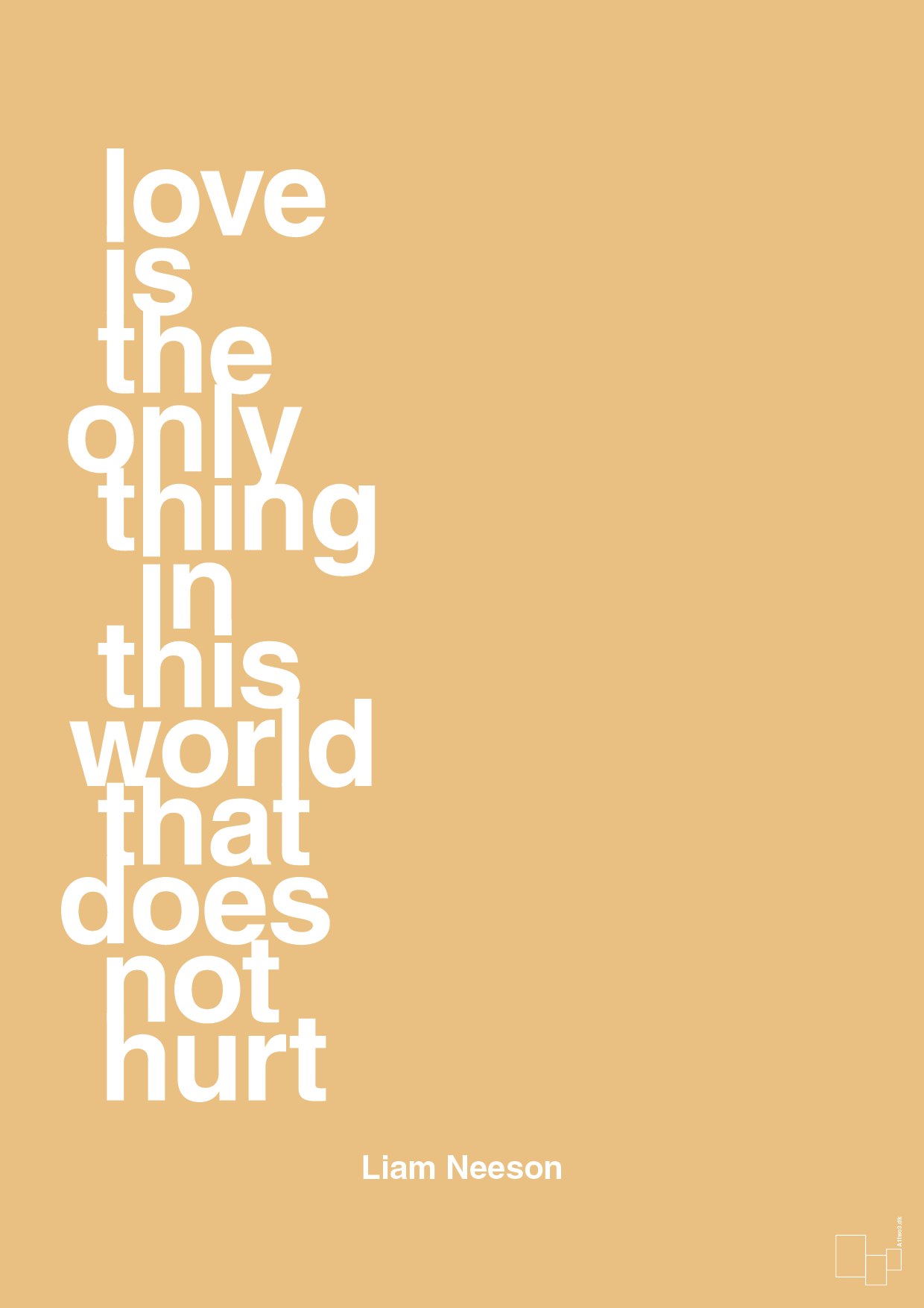 love is the only thing in this world that does not hurt - Plakat med Citater i Charismatic