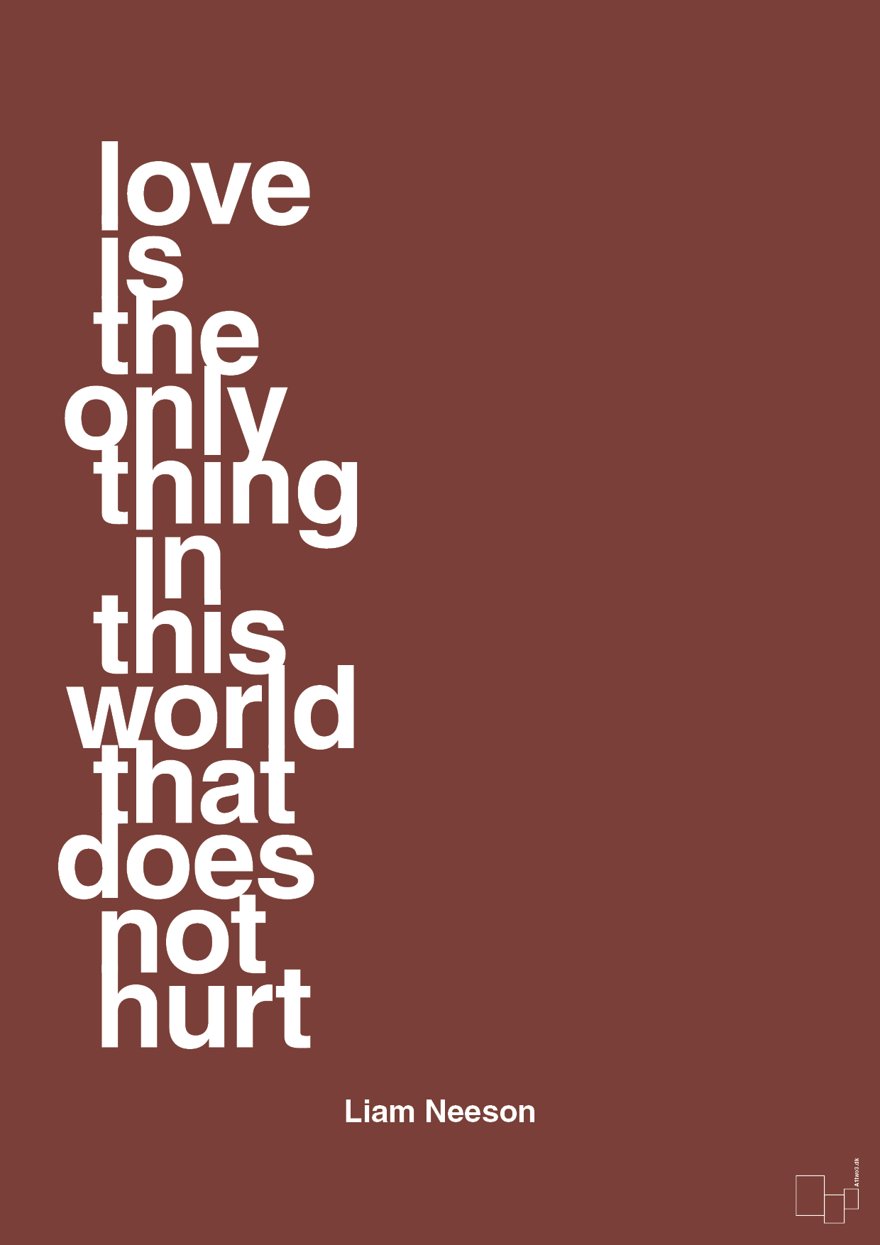 love is the only thing in this world that does not hurt - Plakat med Citater i Red Pepper