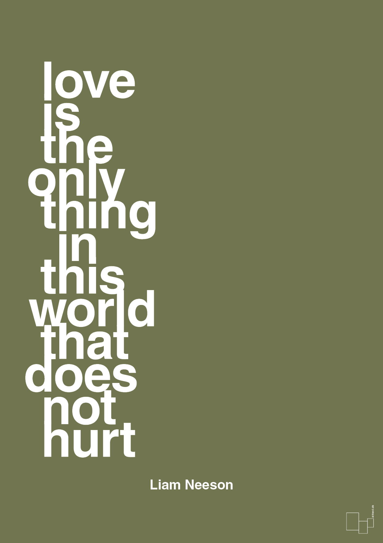 love is the only thing in this world that does not hurt - Plakat med Citater i Secret Meadow