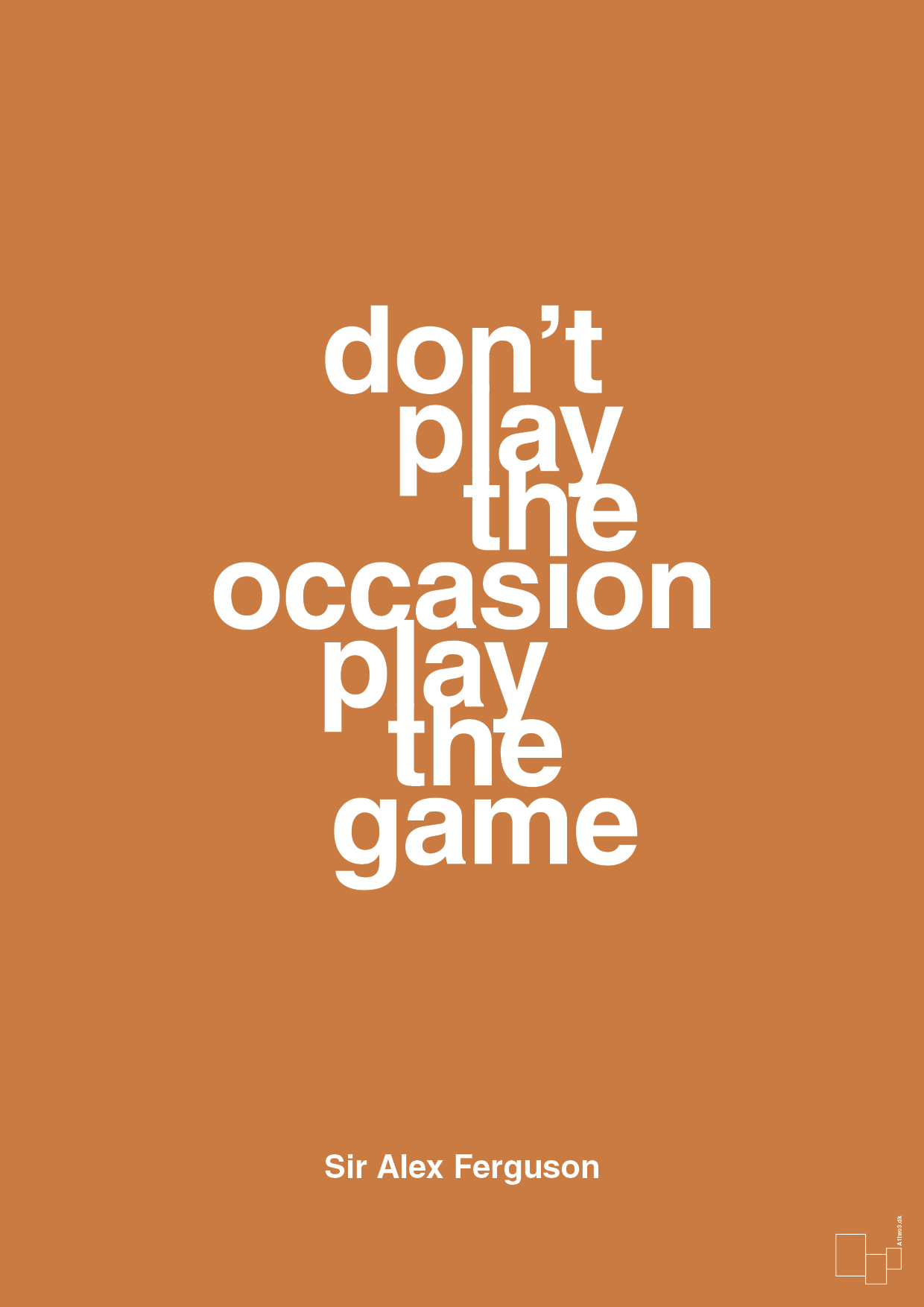 don’t play the occasion play the game - Plakat med Citater i Rumba Orange