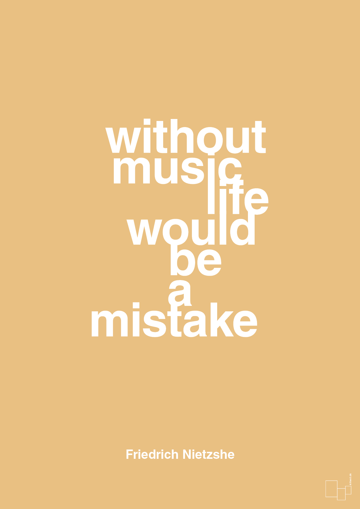 without music life would be a mistake - Plakat med Citater i Charismatic