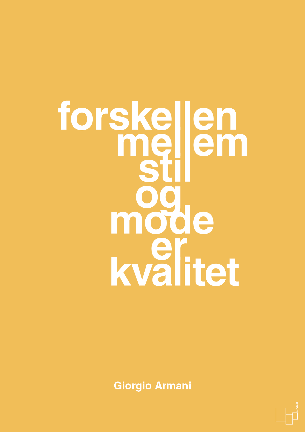 forskellen mellem stil og mode er kvalitet - Plakat med Citater i Honeycomb