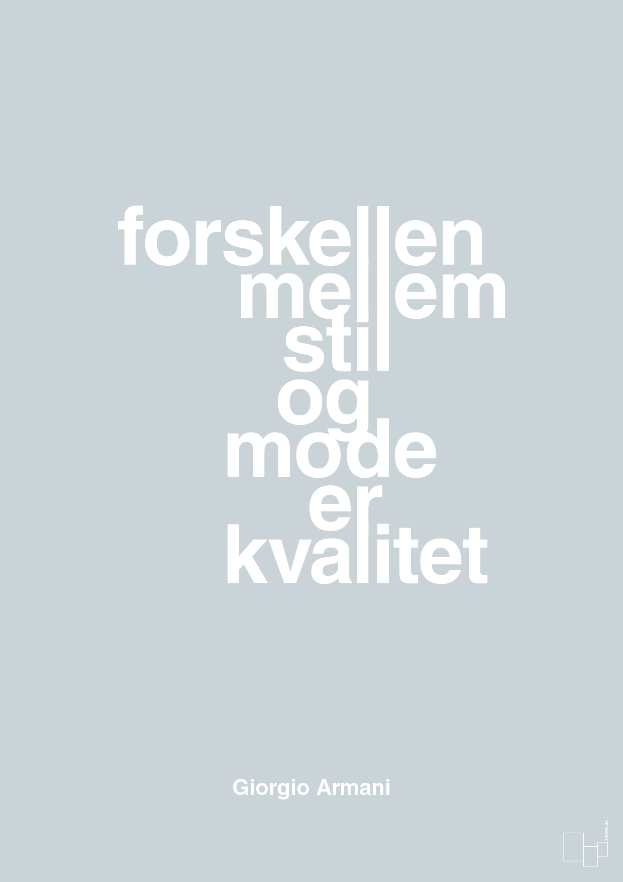 forskellen mellem stil og mode er kvalitet - Plakat med Citater i Light Drizzle