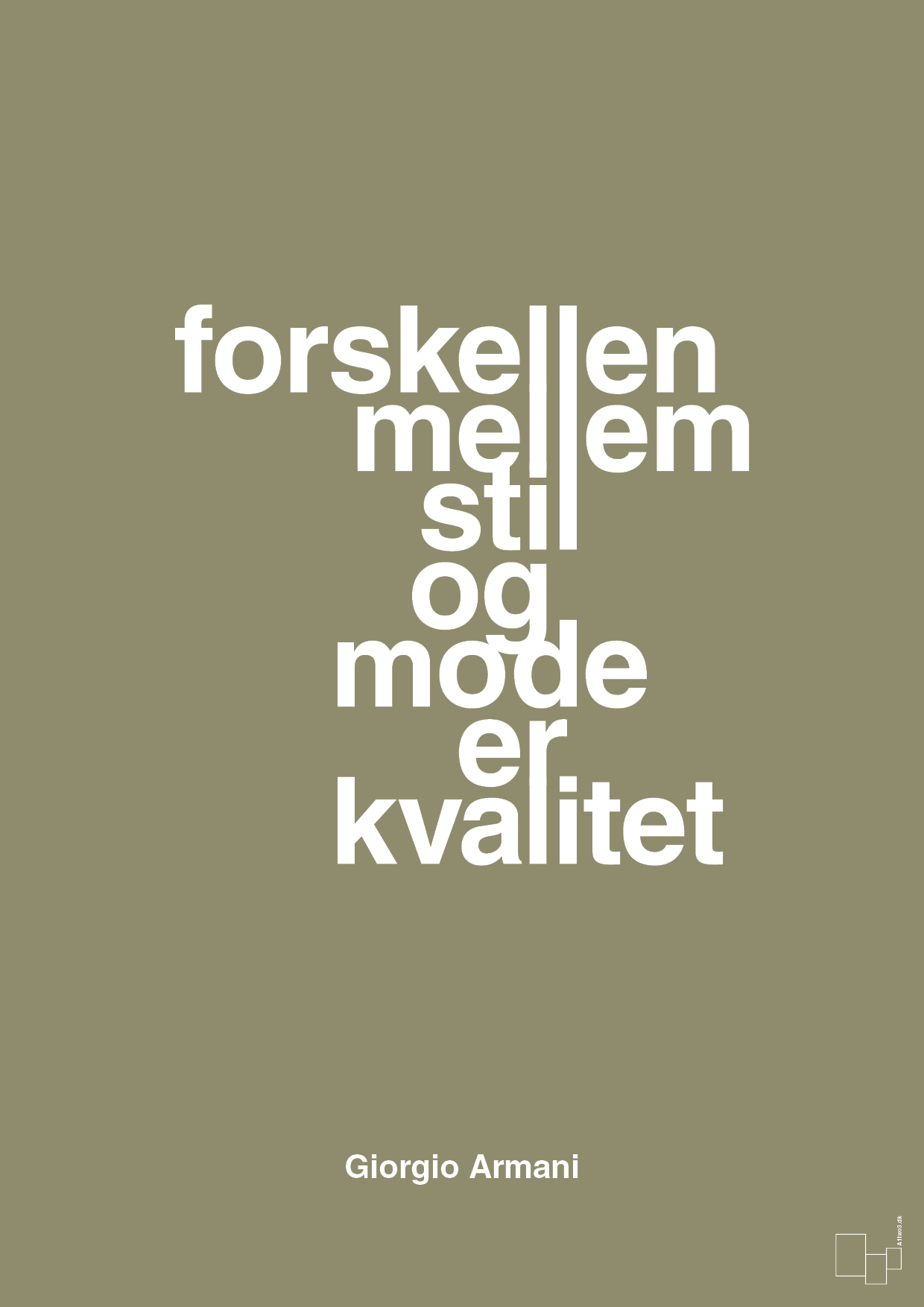 forskellen mellem stil og mode er kvalitet - Plakat med Citater i Misty Forrest