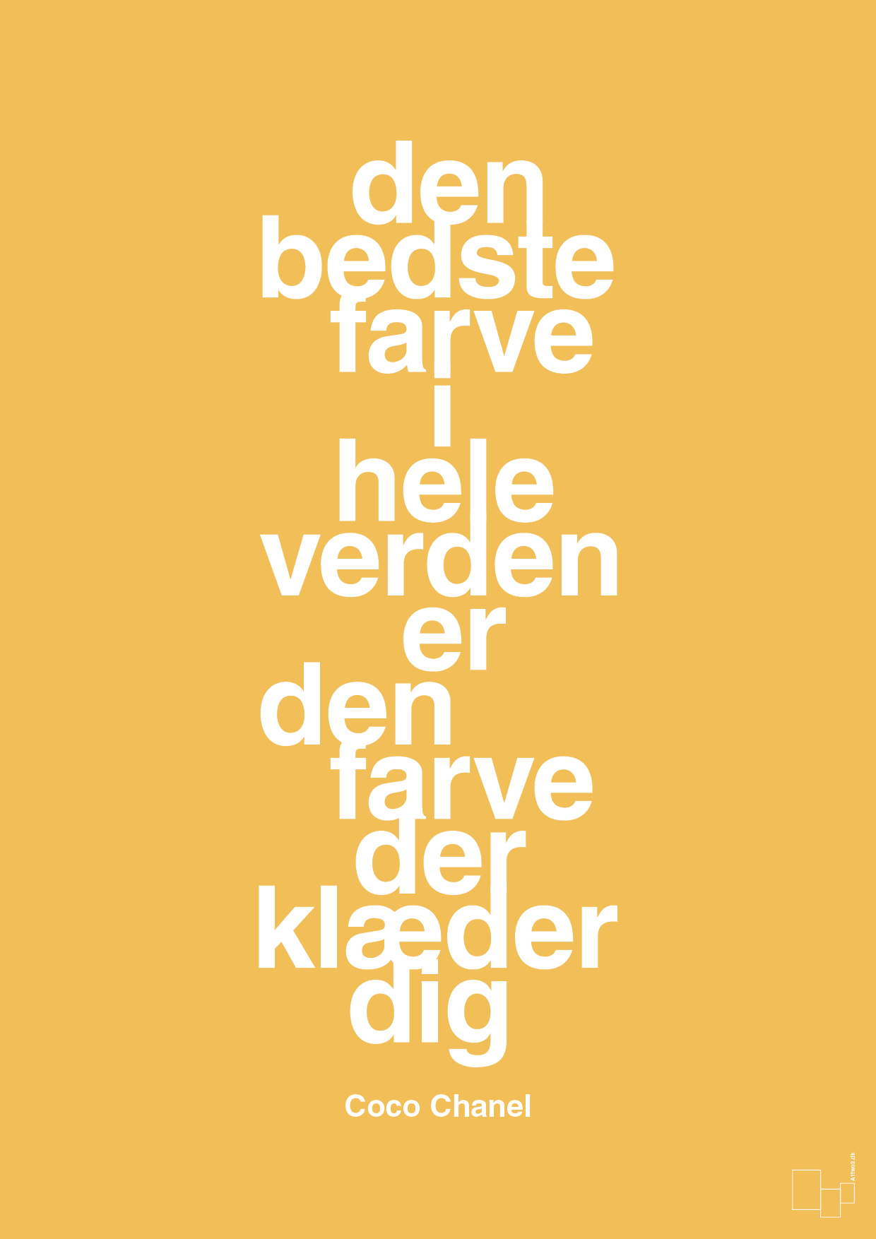 den bedste farve i hele verden er den farve der klæder dig - Plakat med Citater i Honeycomb