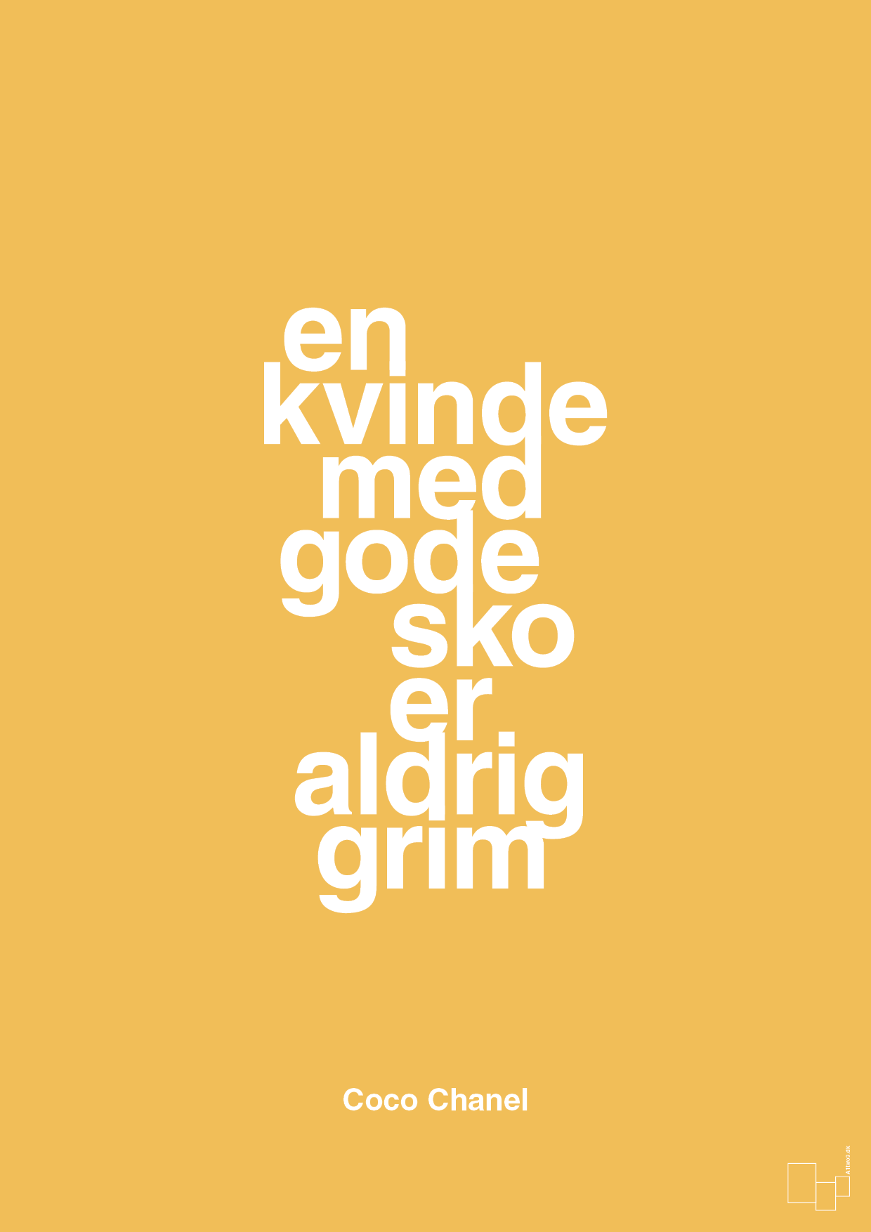 en kvinde med gode sko er aldrig grim - Plakat med Citater i Honeycomb