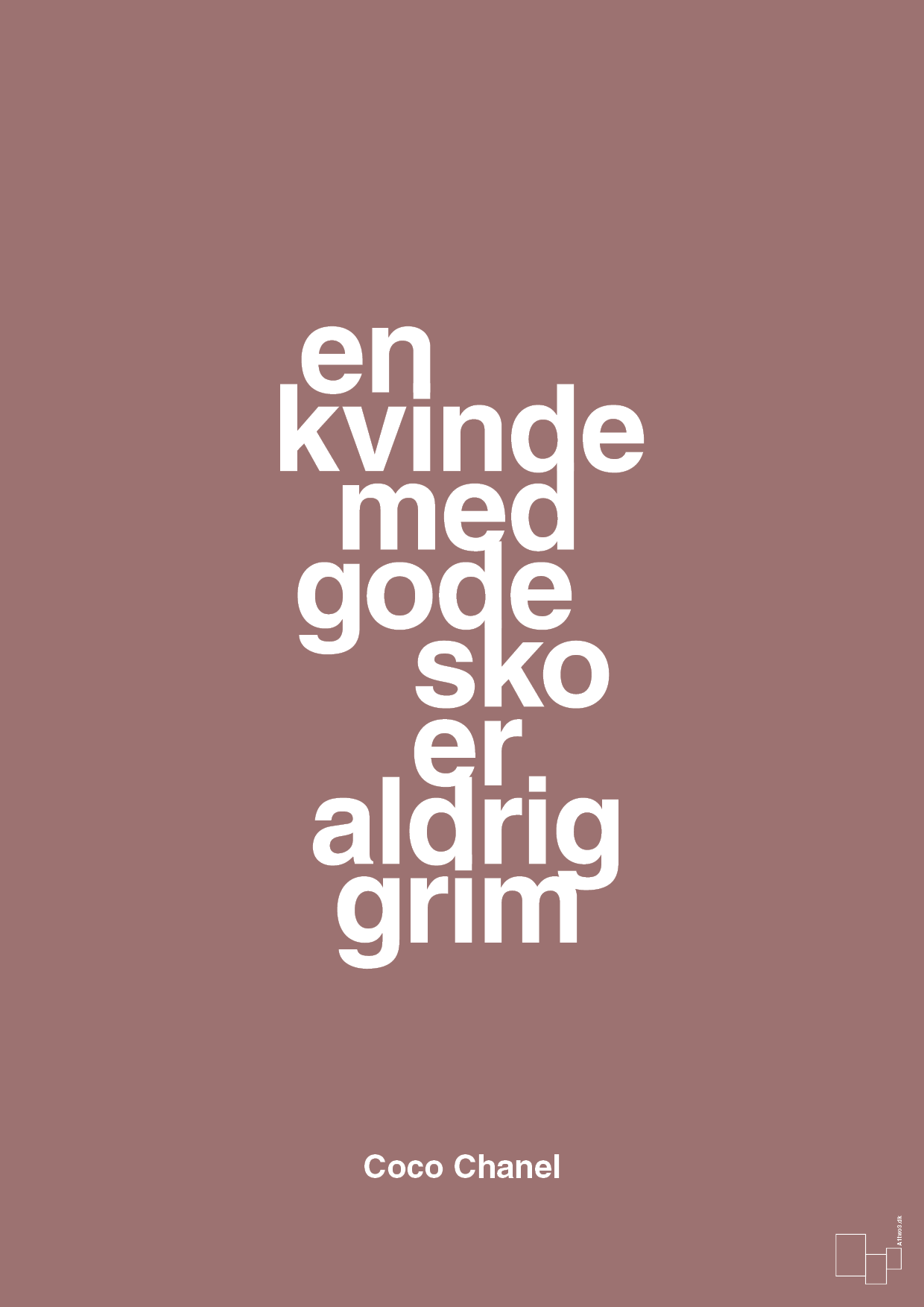 en kvinde med gode sko er aldrig grim - Plakat med Citater i Plum