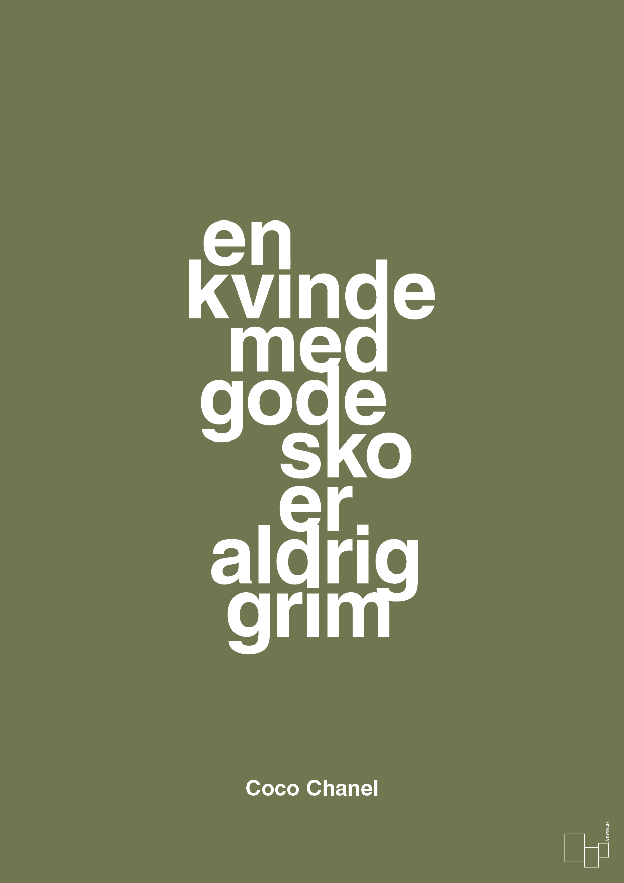 en kvinde med gode sko er aldrig grim - Plakat med Citater i Secret Meadow