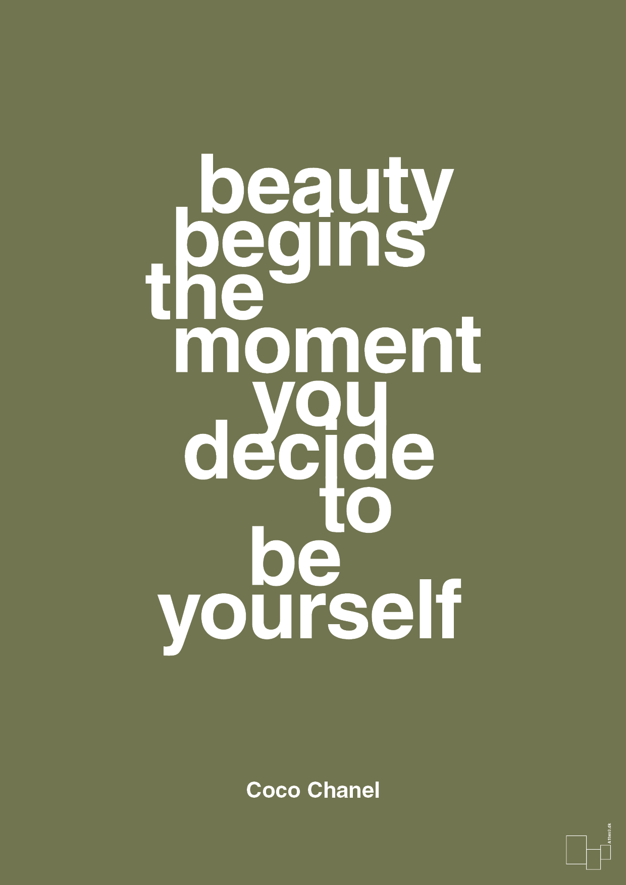 beauty begins the moment you decide to be yourself - Plakat med Citater i Secret Meadow