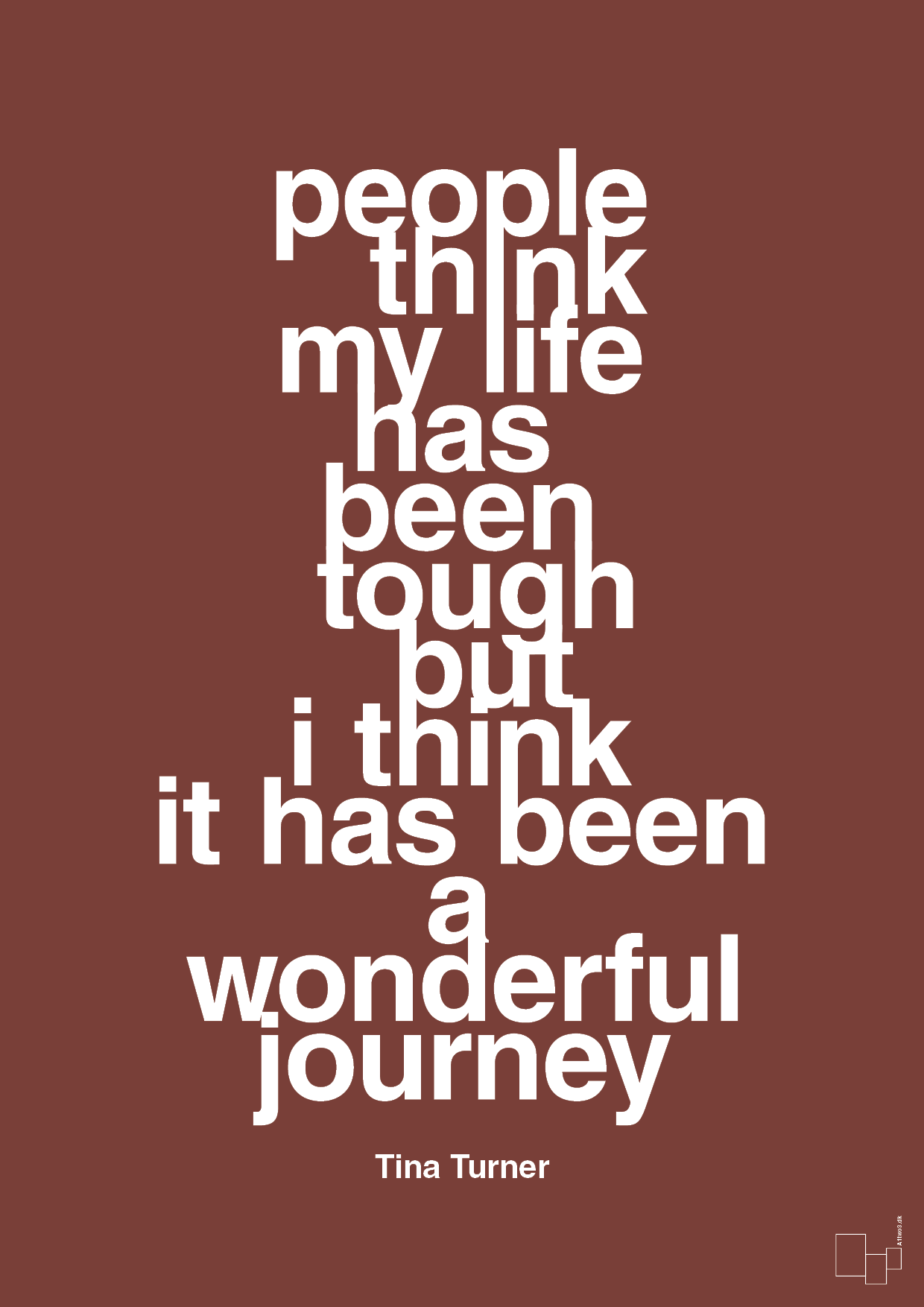 people think my life has been tough but I think it’s been a wonderful journey - Plakat med Citater i Red Pepper
