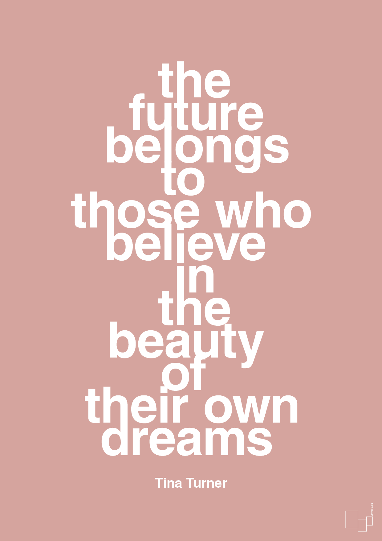 the future belongs to those who believe in the beauty of their own dreams - Plakat med Citater i Bubble Shell