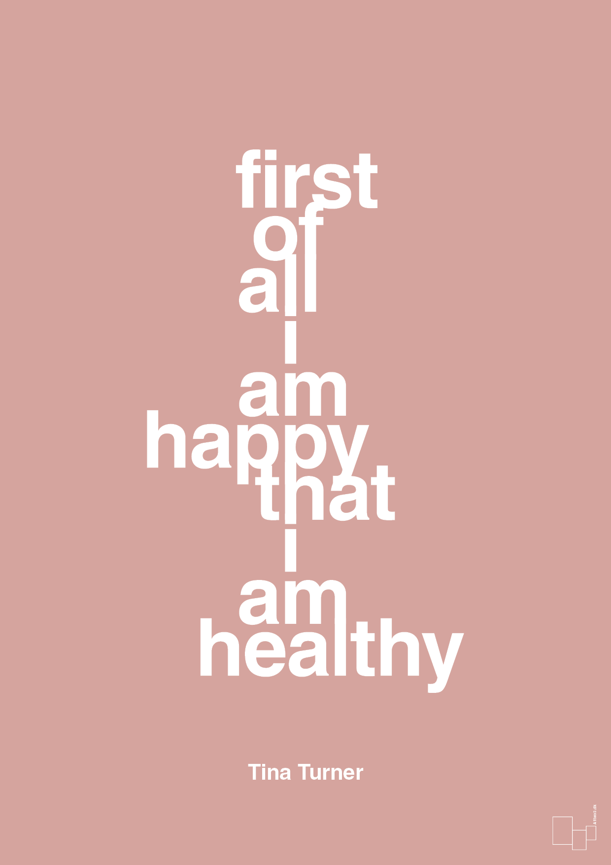 first of all i’m happy that i’m healthy - Plakat med Citater i Bubble Shell