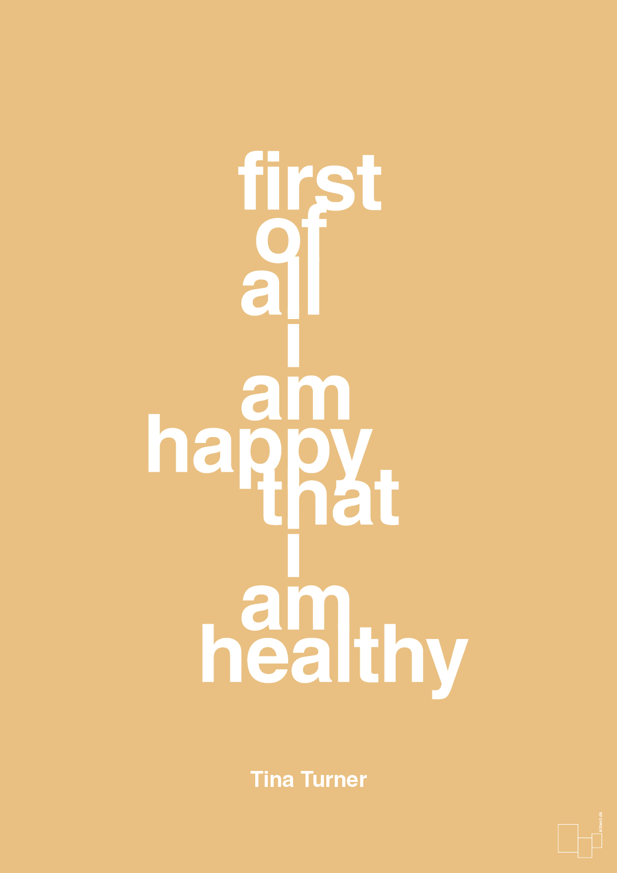 first of all i’m happy that i’m healthy - Plakat med Citater i Charismatic