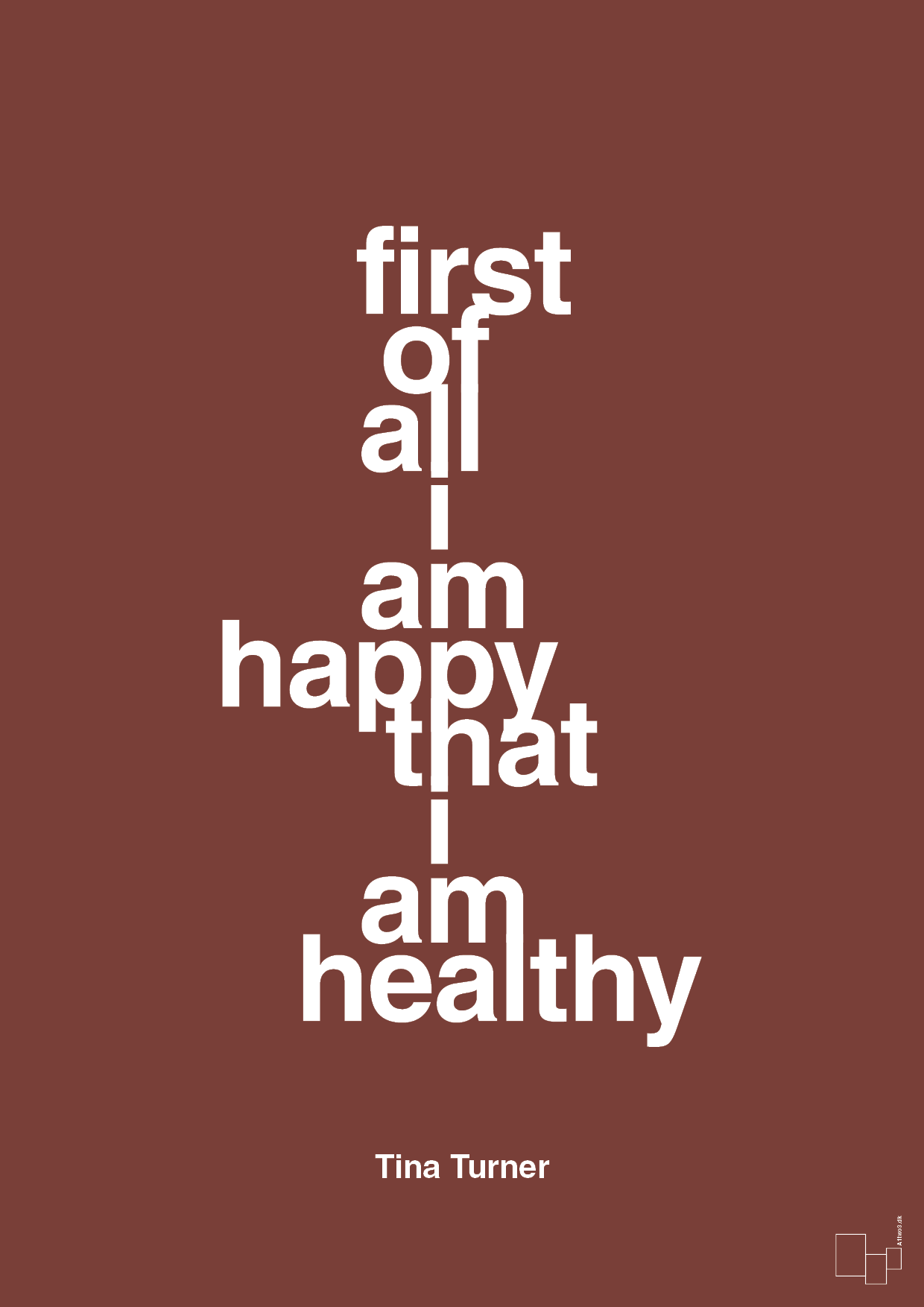 first of all i’m happy that i’m healthy - Plakat med Citater i Red Pepper