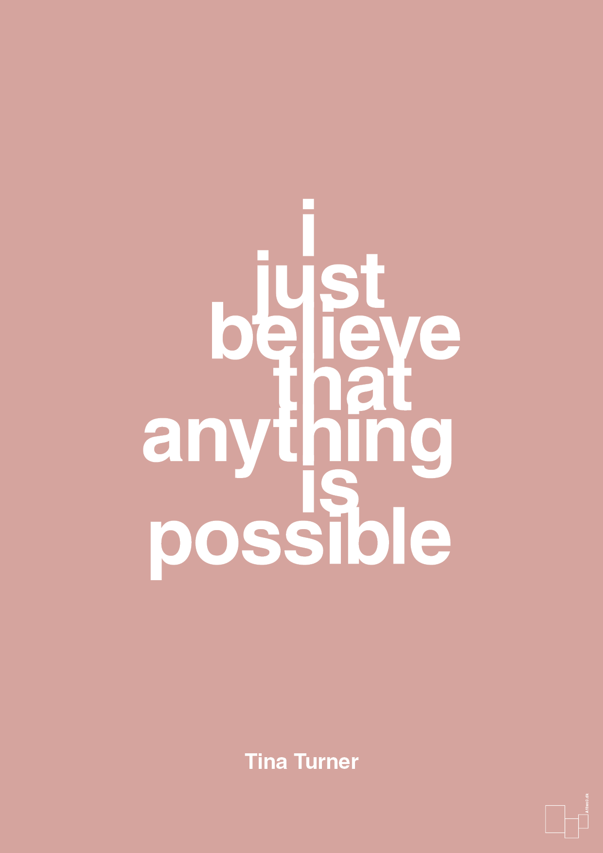i just believe that anything is possible - Plakat med Citater i Bubble Shell