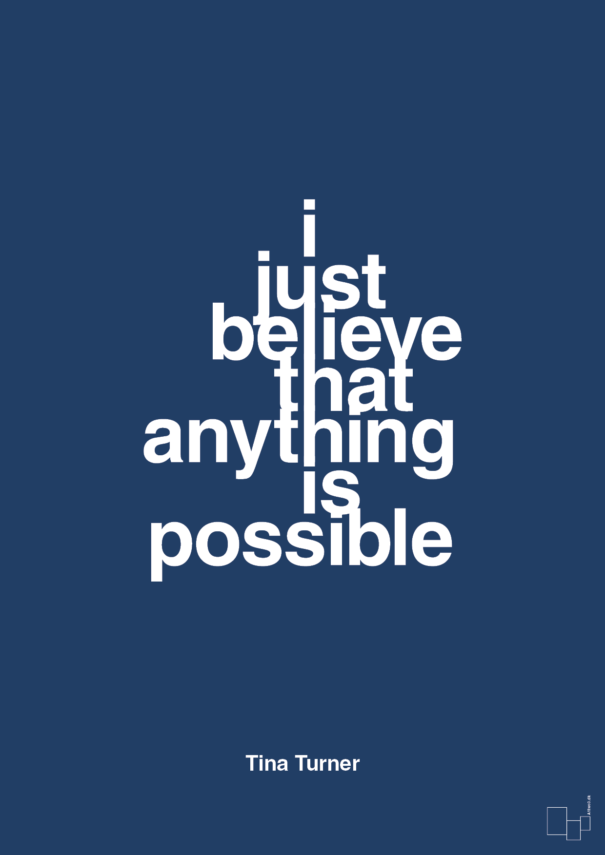 i just believe that anything is possible - Plakat med Citater i Lapis Blue
