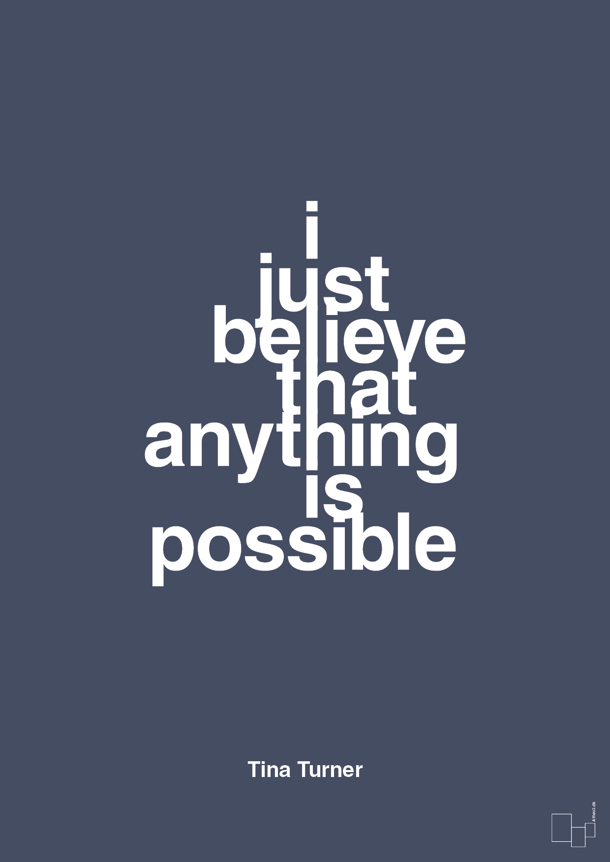 i just believe that anything is possible - Plakat med Citater i Petrol
