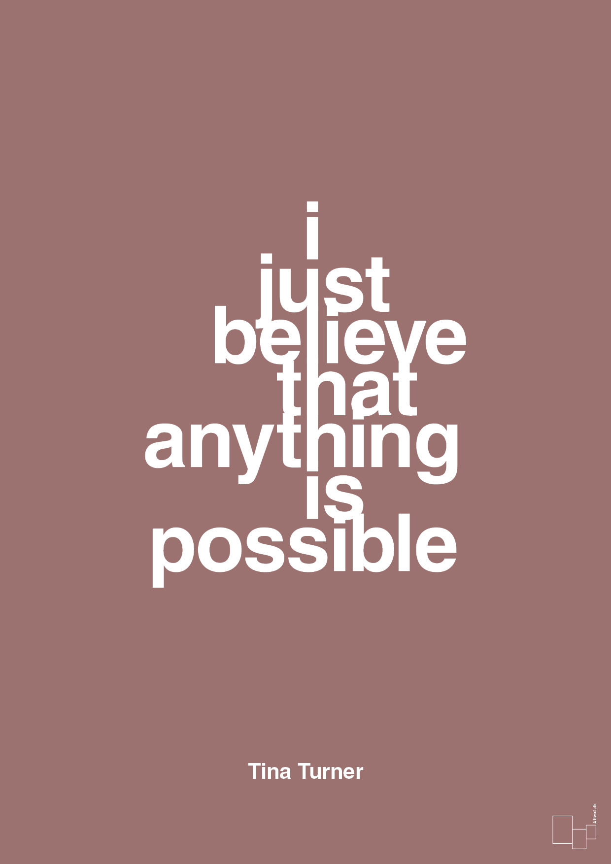 i just believe that anything is possible - Plakat med Citater i Plum