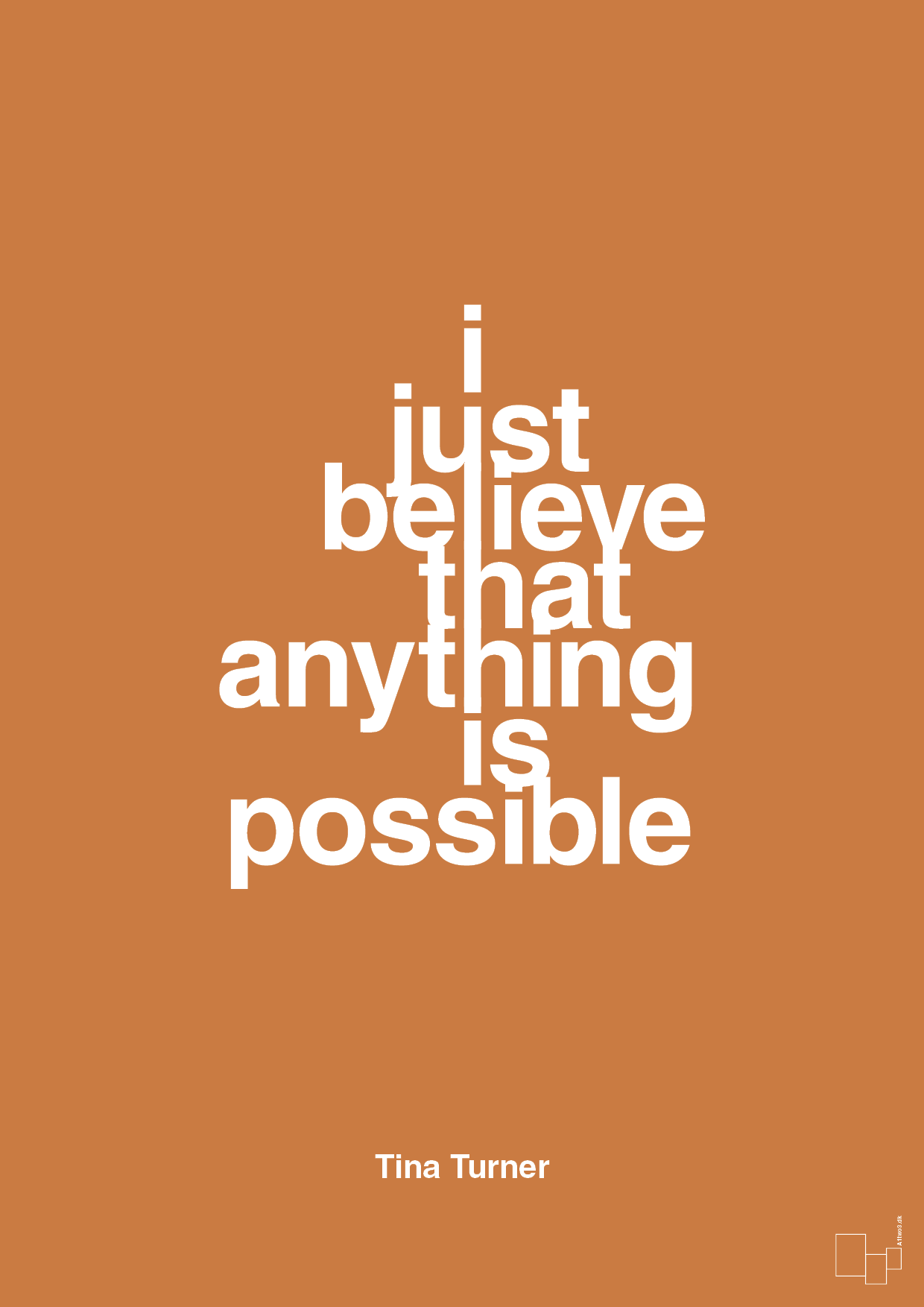 i just believe that anything is possible - Plakat med Citater i Rumba Orange