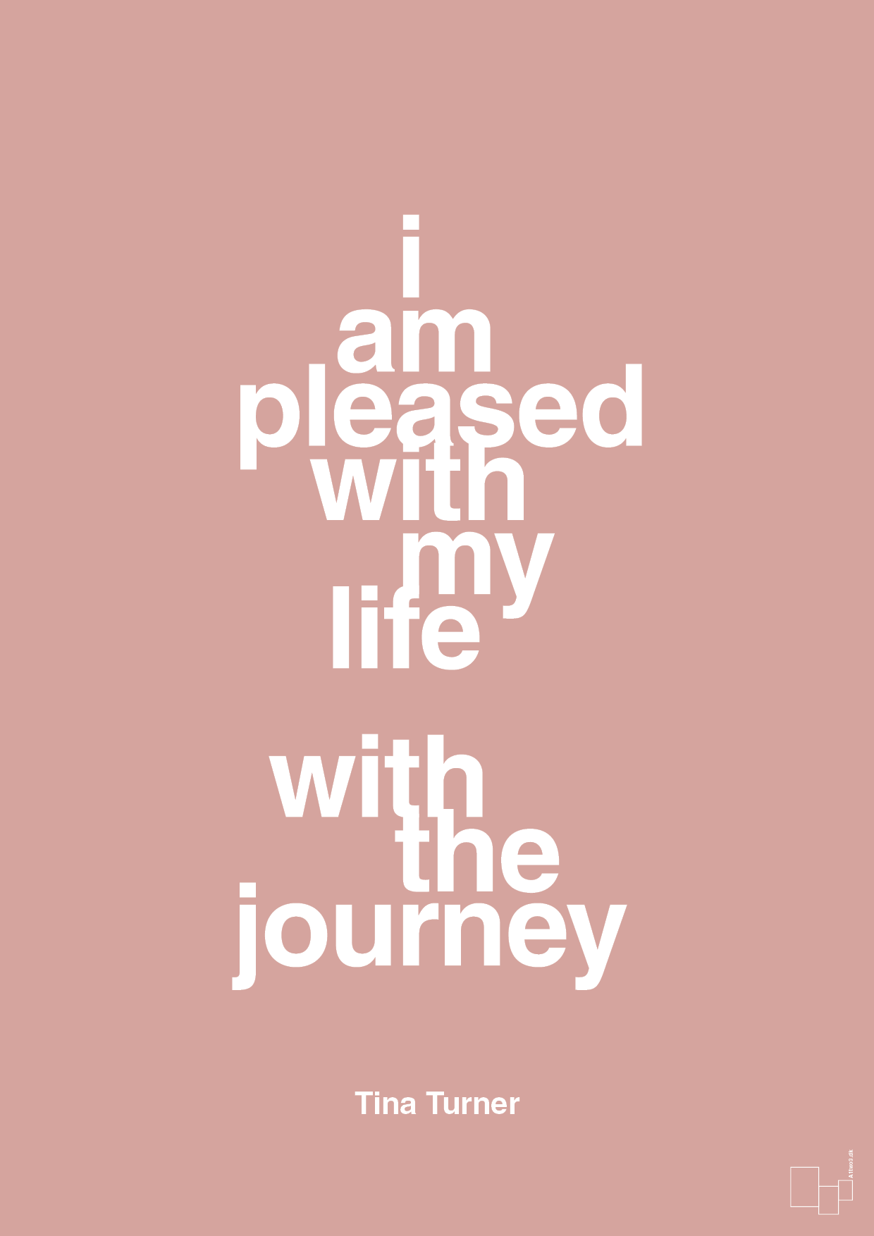 i am pleased with my life with the journey - Plakat med Citater i Bubble Shell