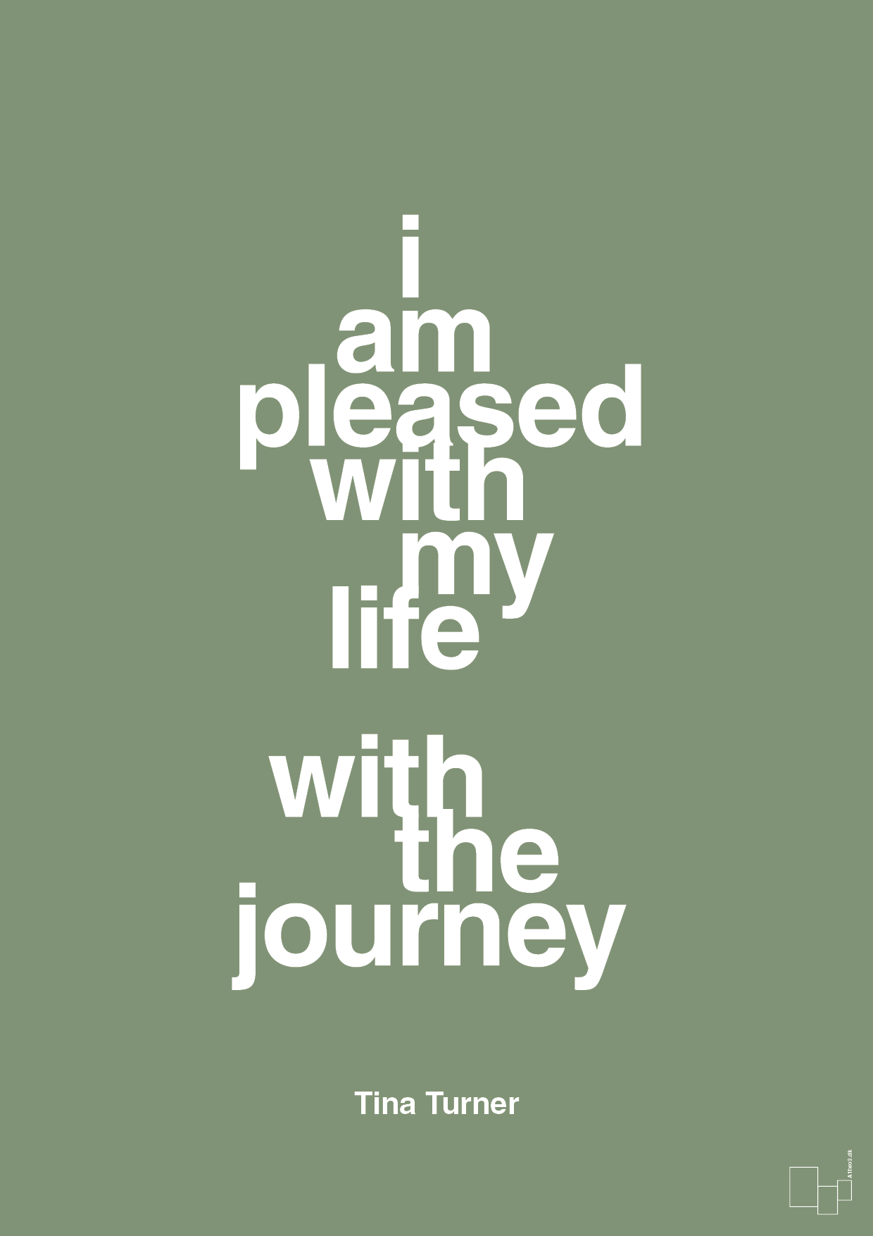 i am pleased with my life with the journey - Plakat med Citater i Jade