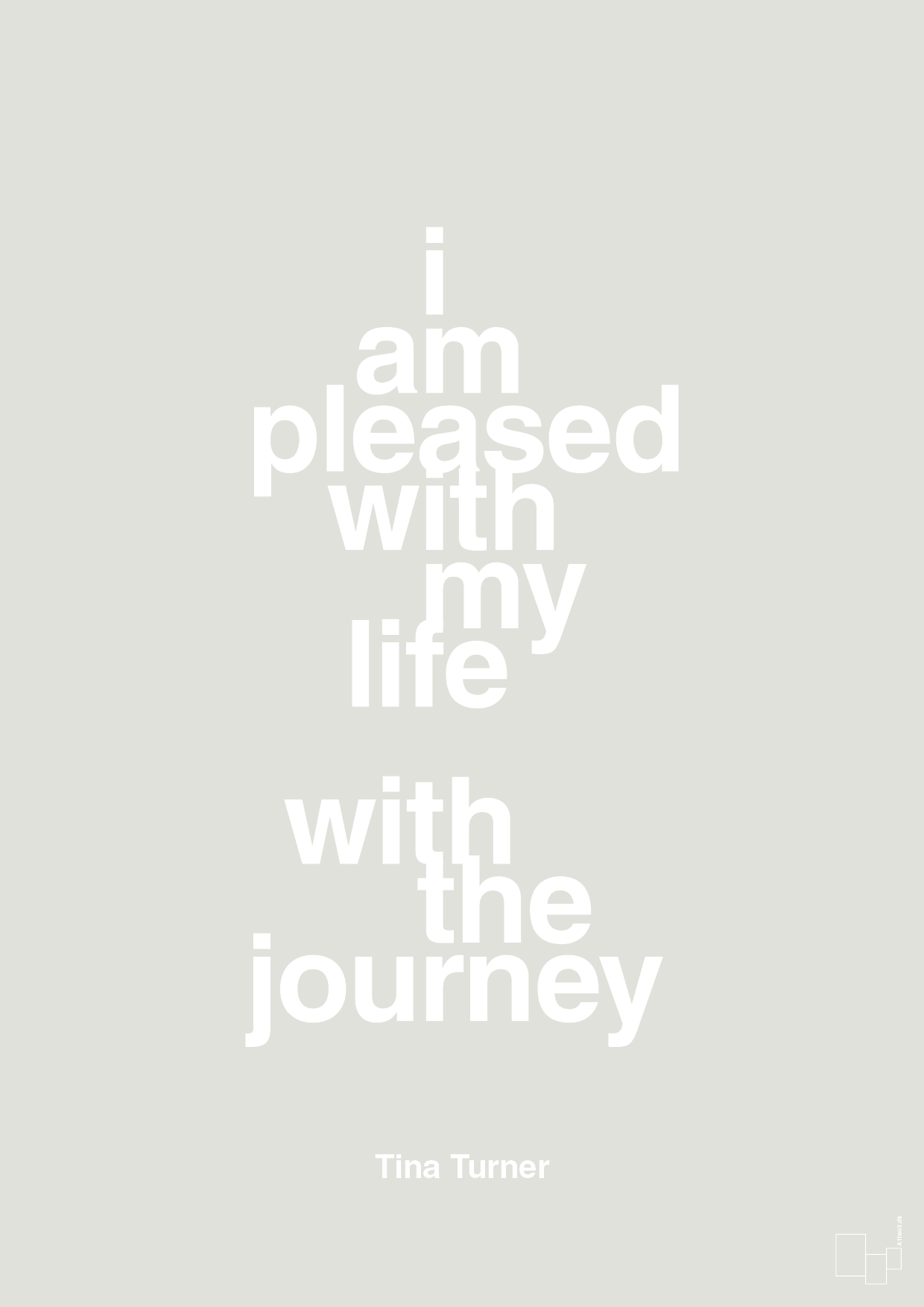 i am pleased with my life with the journey - Plakat med Citater i Painters White
