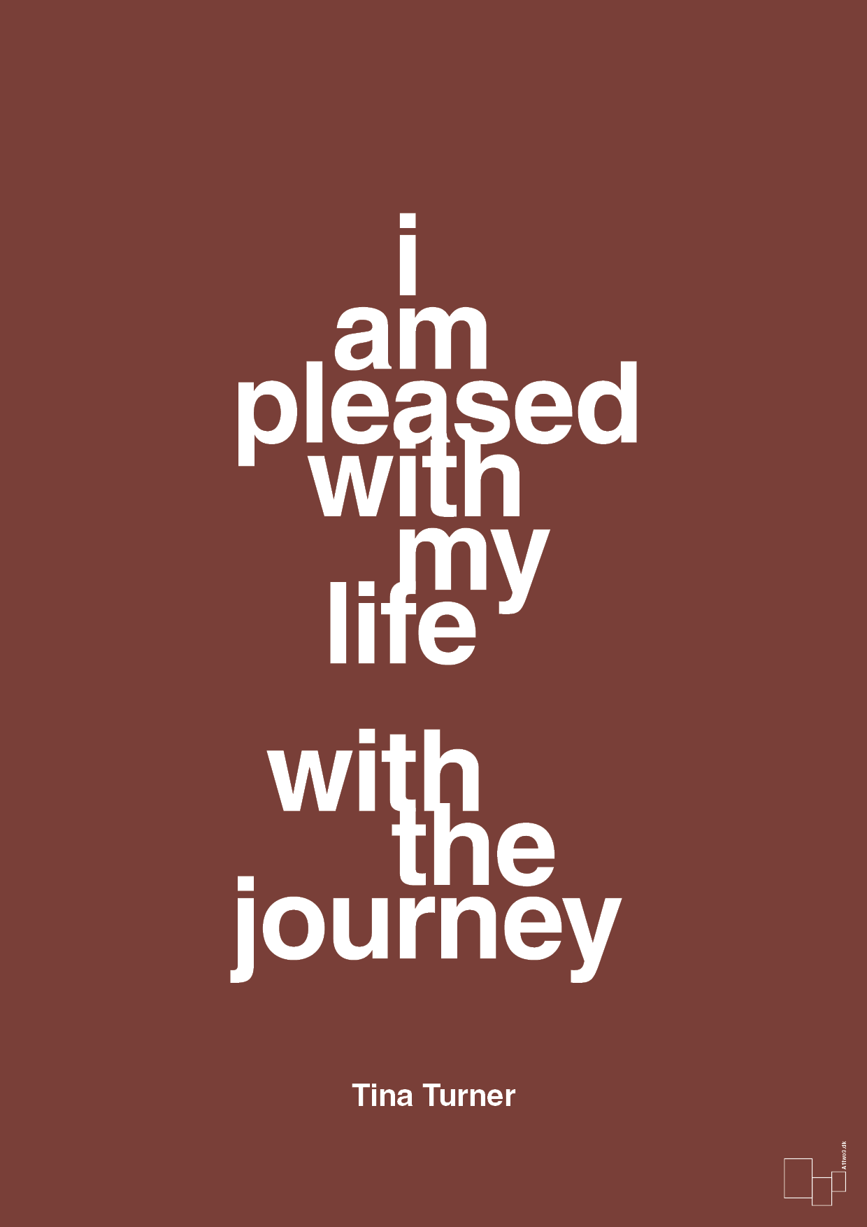 i am pleased with my life with the journey - Plakat med Citater i Red Pepper