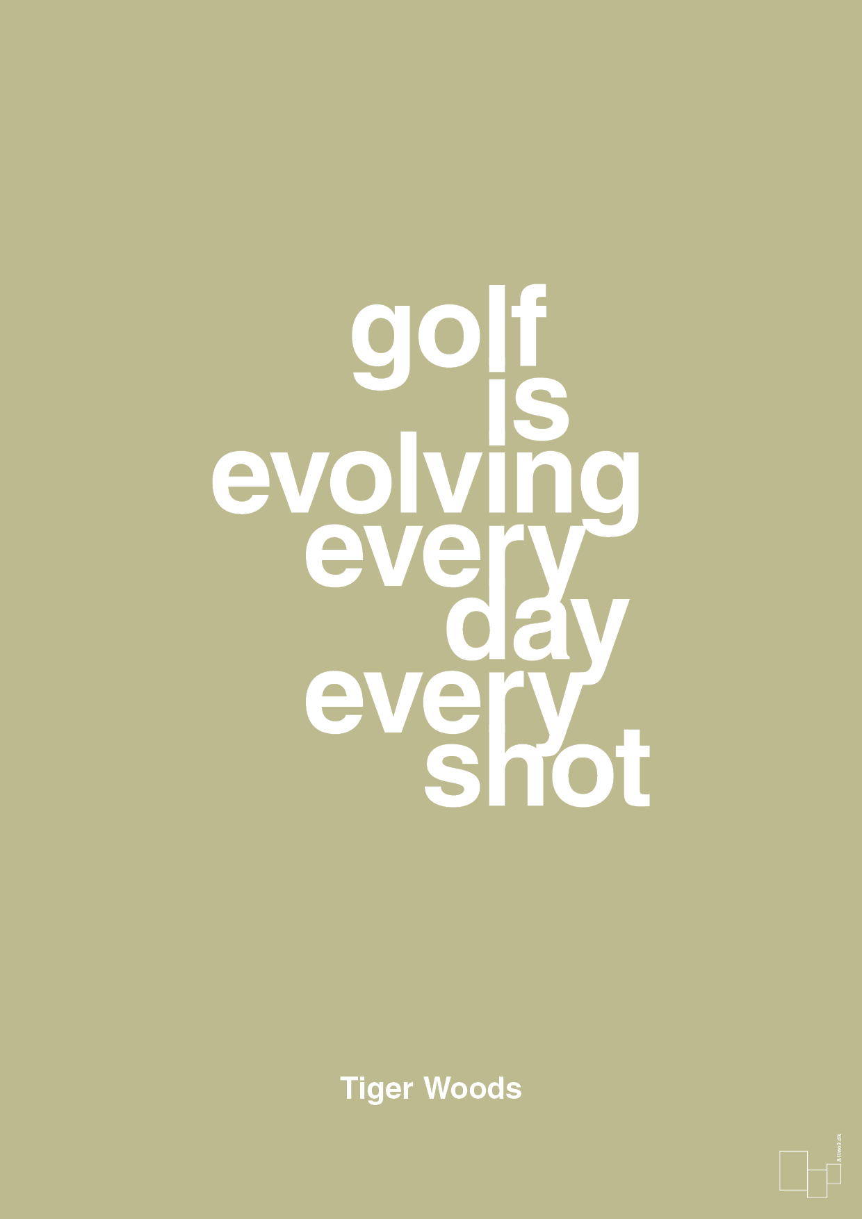 golf is evolving every day every shot - Plakat med Citater i Back to Nature