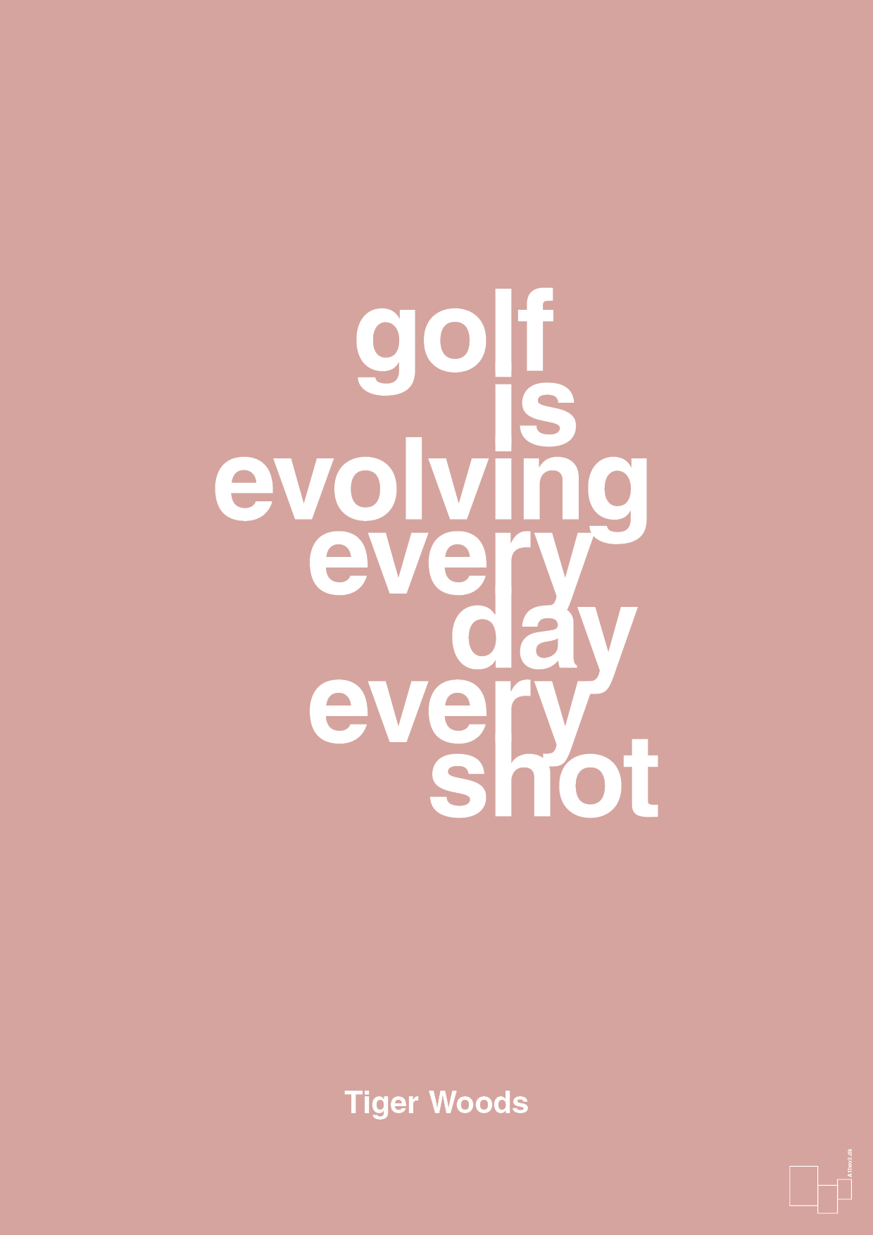 golf is evolving every day every shot - Plakat med Citater i Bubble Shell