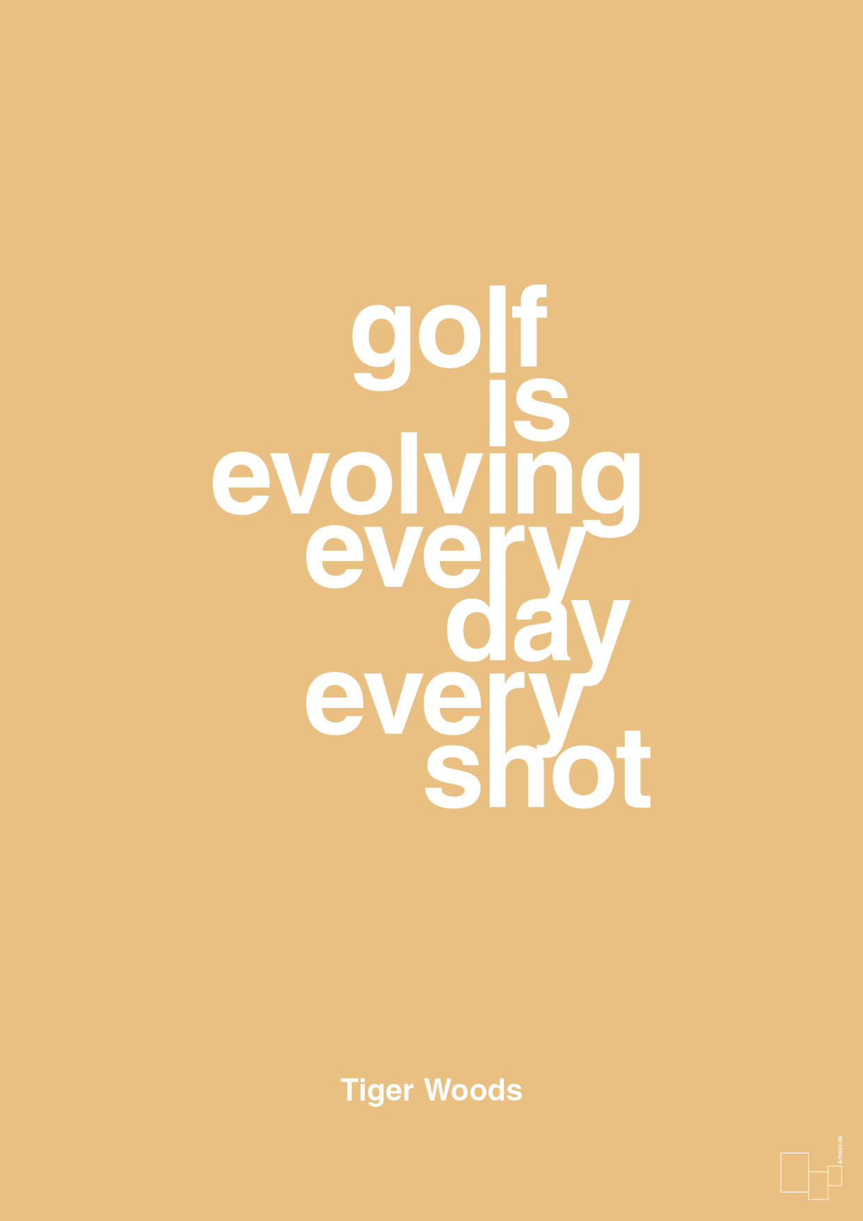 golf is evolving every day every shot - Plakat med Citater i Charismatic