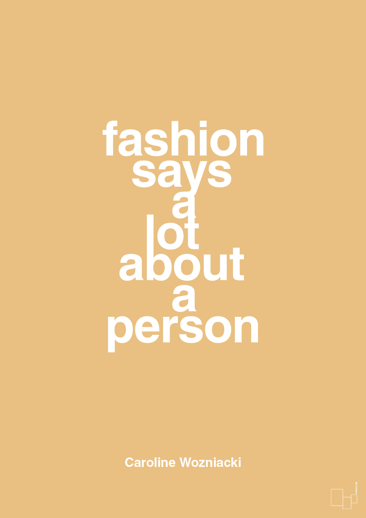 fashion says a lot about a person - Plakat med Citater i Charismatic
