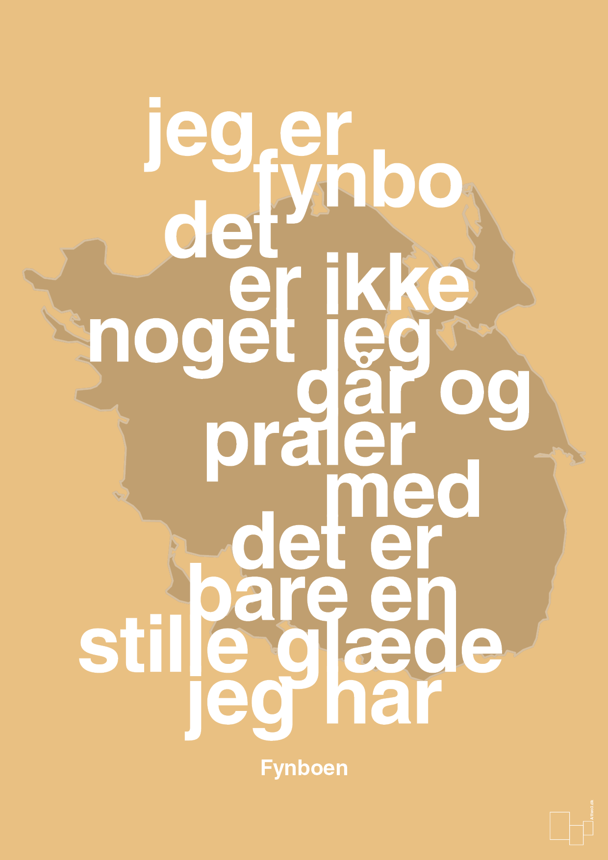 jeg er fynbo det er ikke noget jeg går og praler med - Plakat med Citater i Charismatic