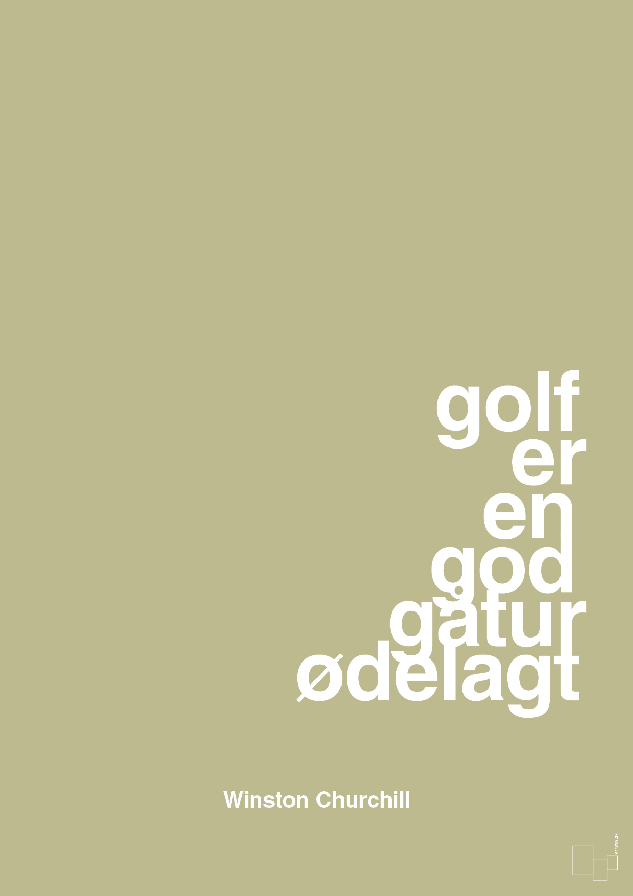 golf er en god gåtur ødelagt - Plakat med Citater i Back to Nature