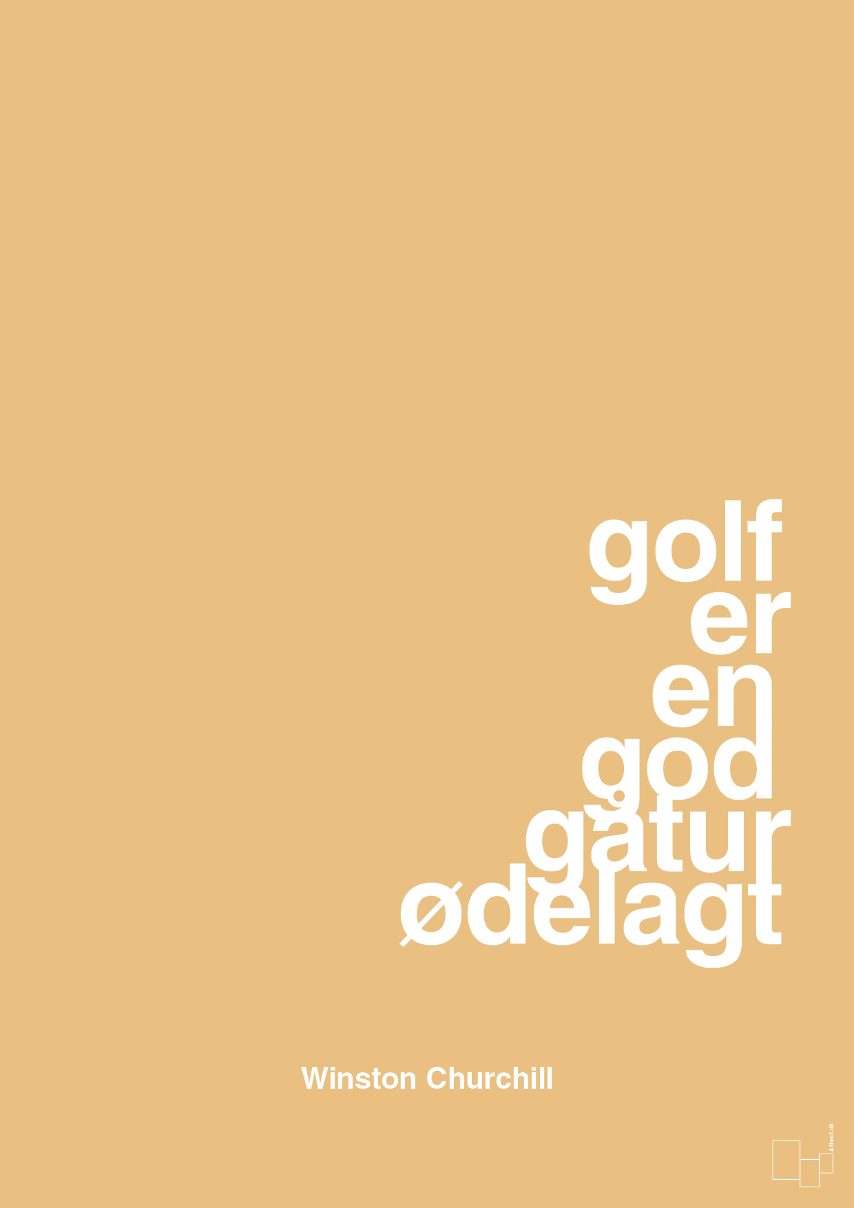 golf er en god gåtur ødelagt - Plakat med Citater i Charismatic