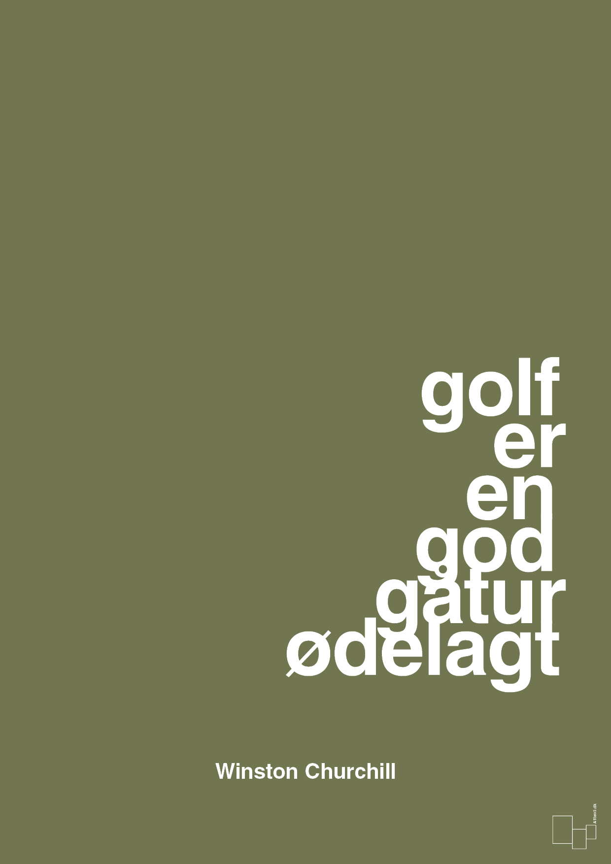 golf er en god gåtur ødelagt - Plakat med Citater i Secret Meadow