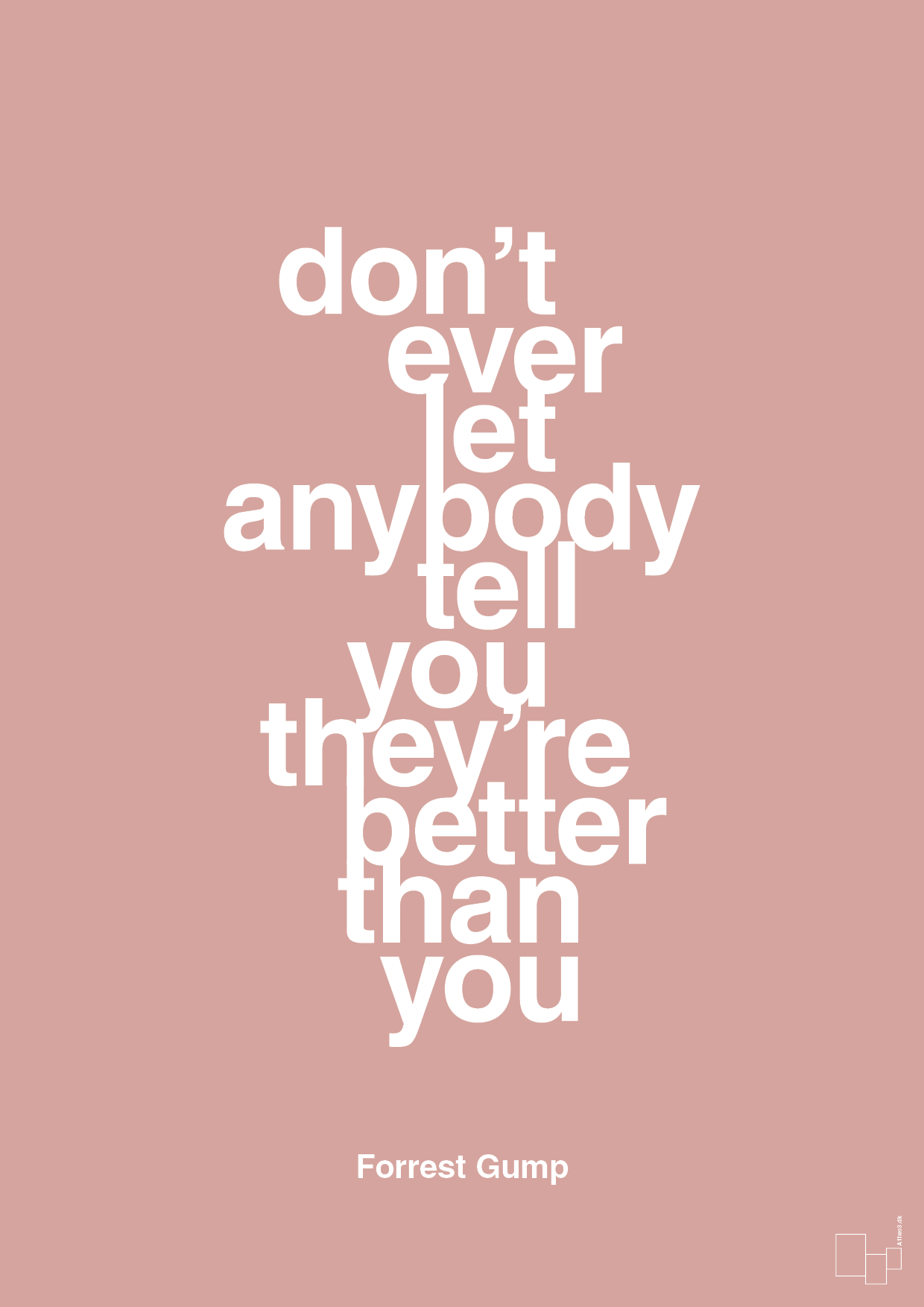 don’t ever let anybody tell you they’re better than you - Plakat med Citater i Bubble Shell