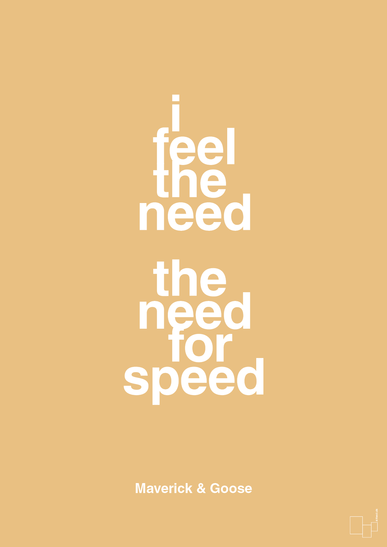 i feel the need the need for speed - Plakat med Citater i Charismatic