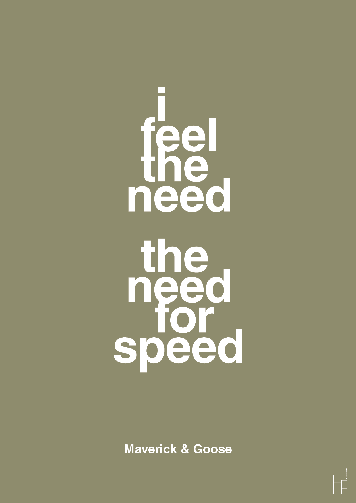 i feel the need the need for speed - Plakat med Citater i Misty Forrest